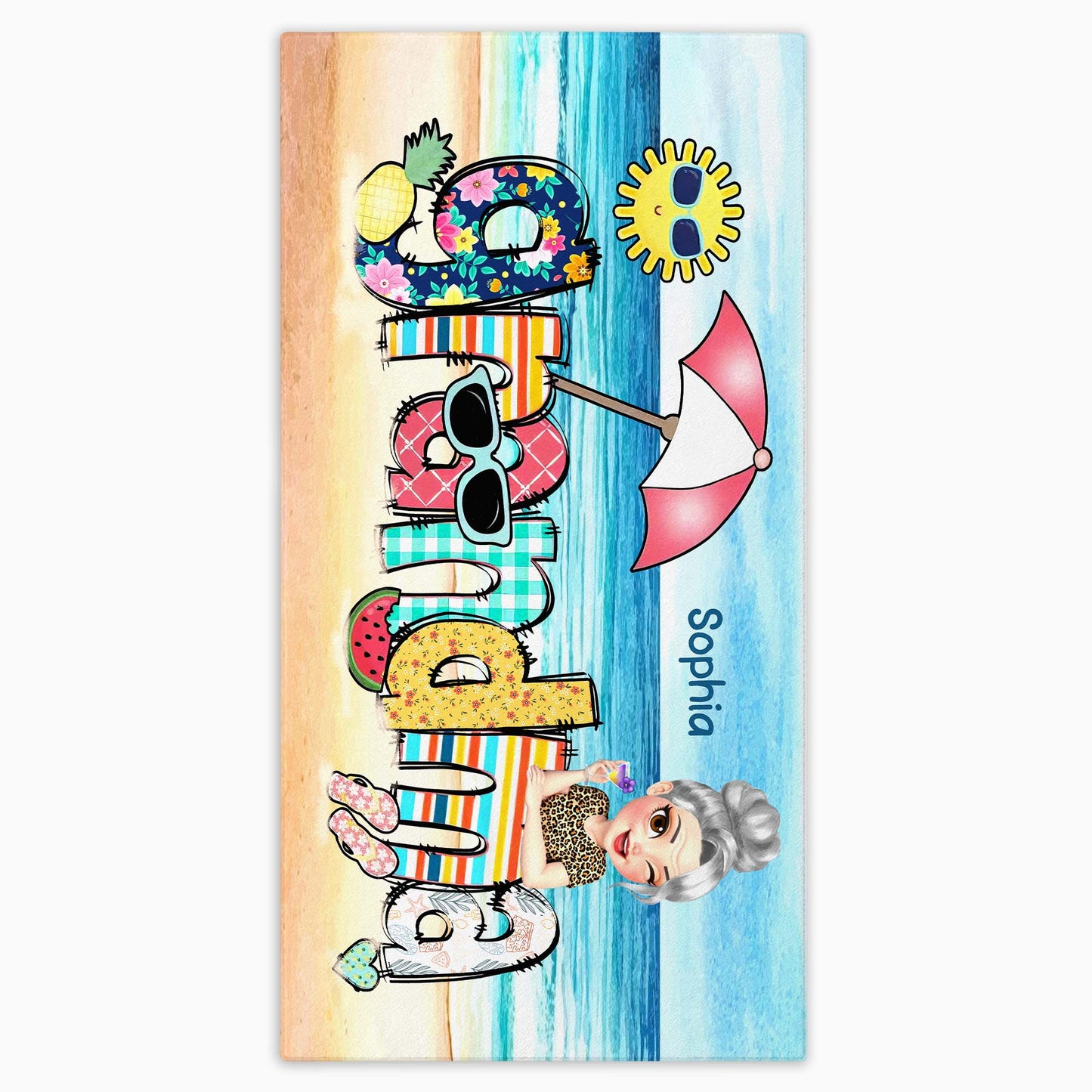 Summer Vibes Enjoy The Little Things Beach Umbrella, Sunglasses