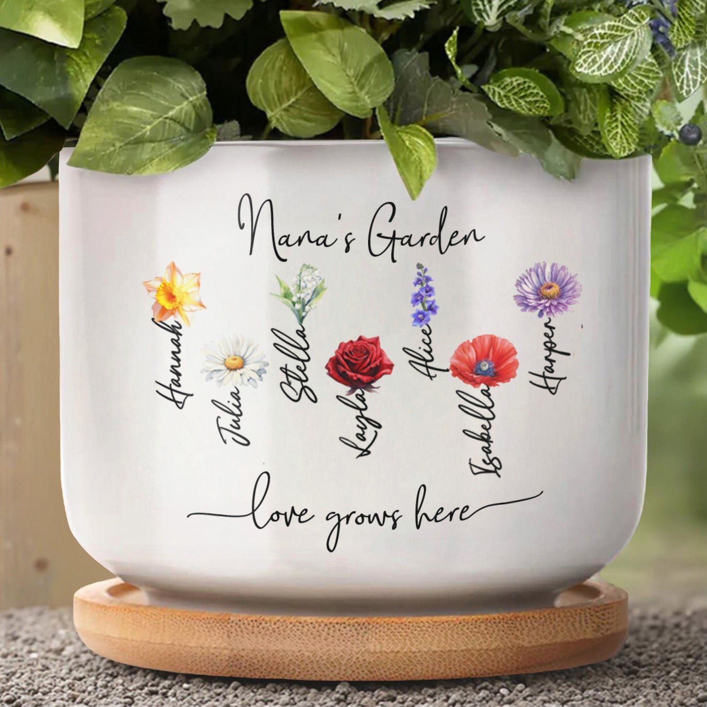 Nana's Garden Love Grows Here, Flowers