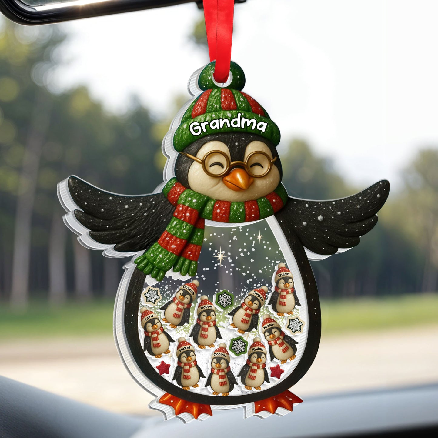 Shake Me, Penguin And Christmas Ornaments Design