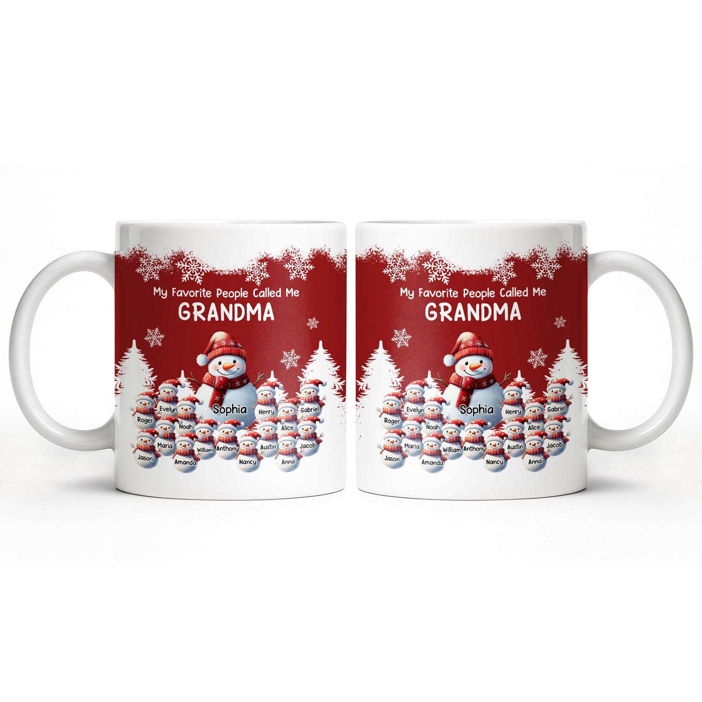 My Favorite People Called Me Grandma Christmas Mug