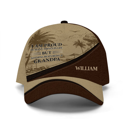 Tropical Beach and Palm Trees Adventure Cap