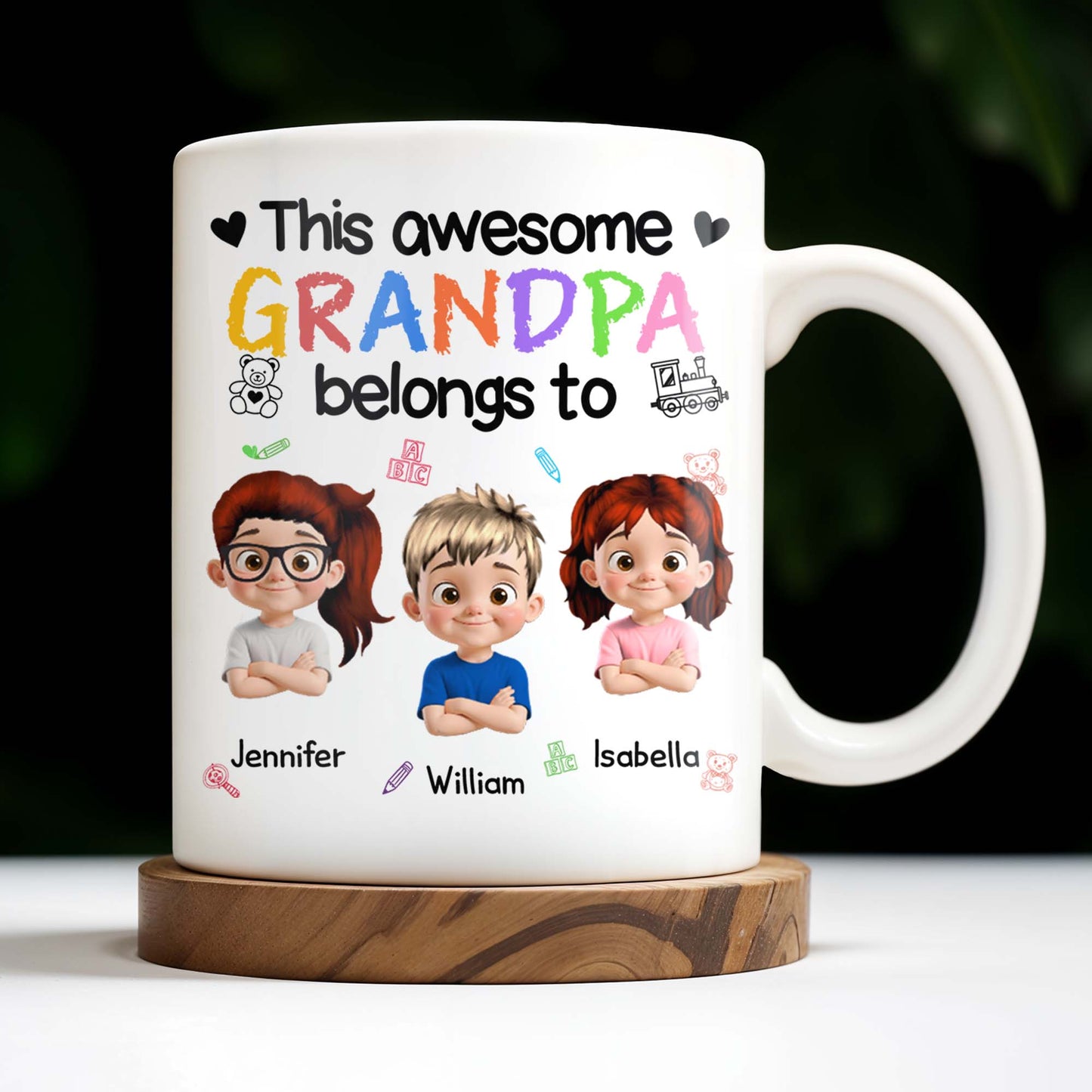 This Awesome Grandpa Belongs To, Cartoon Children and Toys