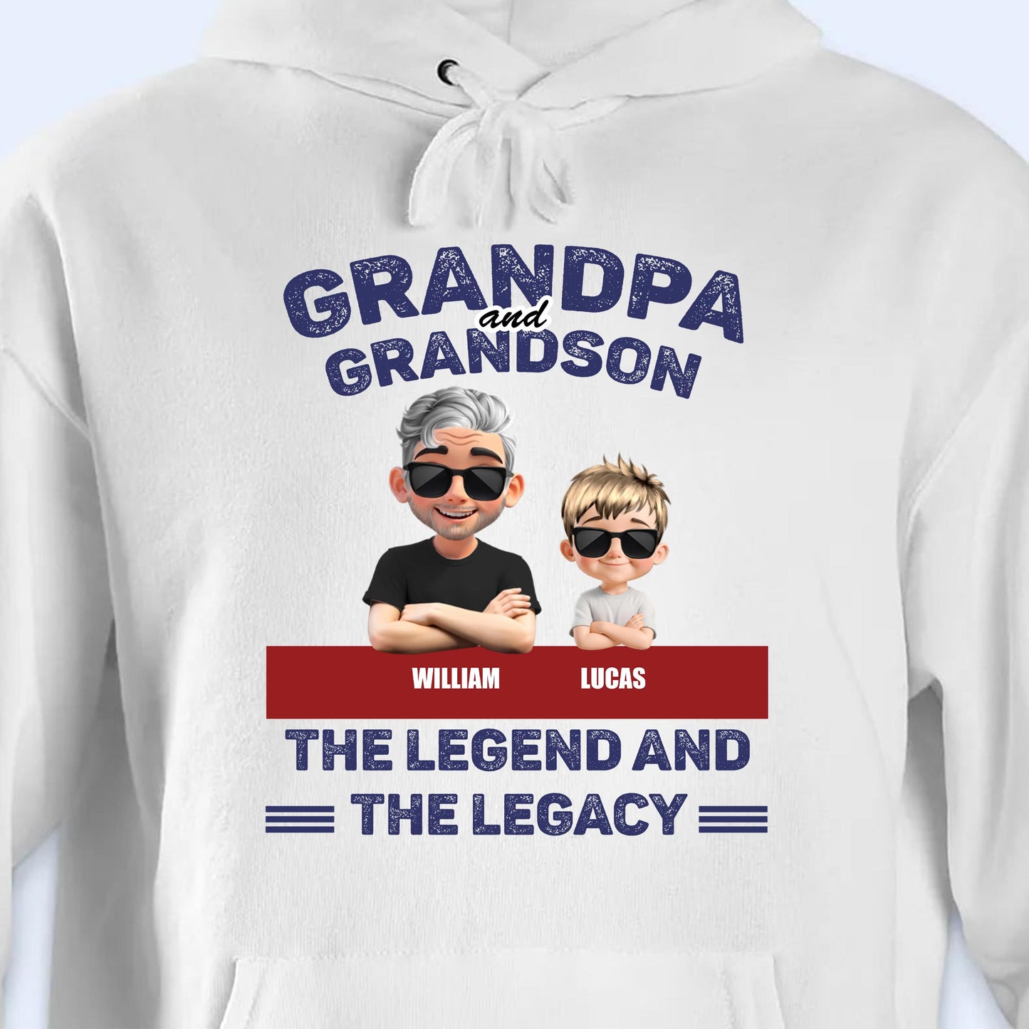 Grandpa and Grandson The Legend and The Legacy, Cartoon Portraits