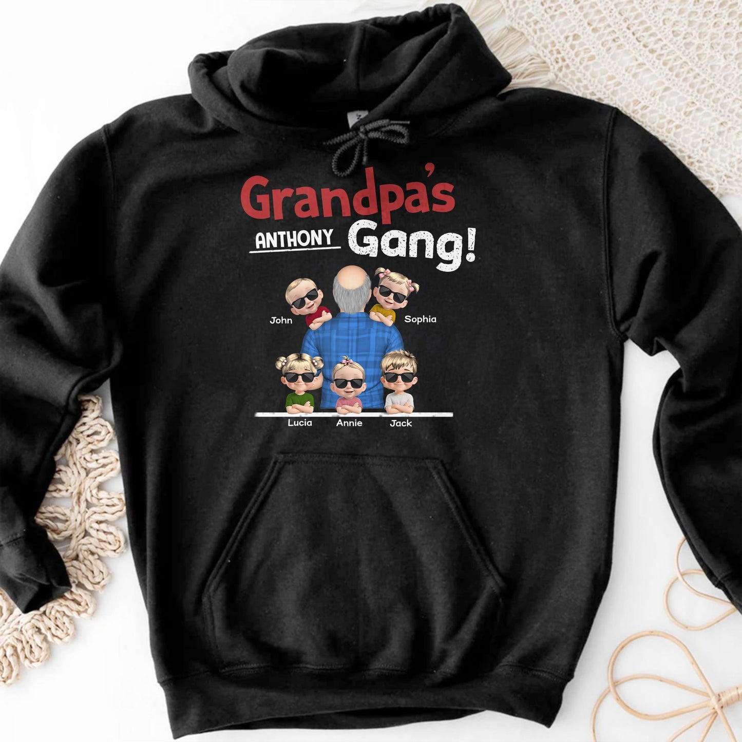 Grandpa's Gang Cartoon Family Design