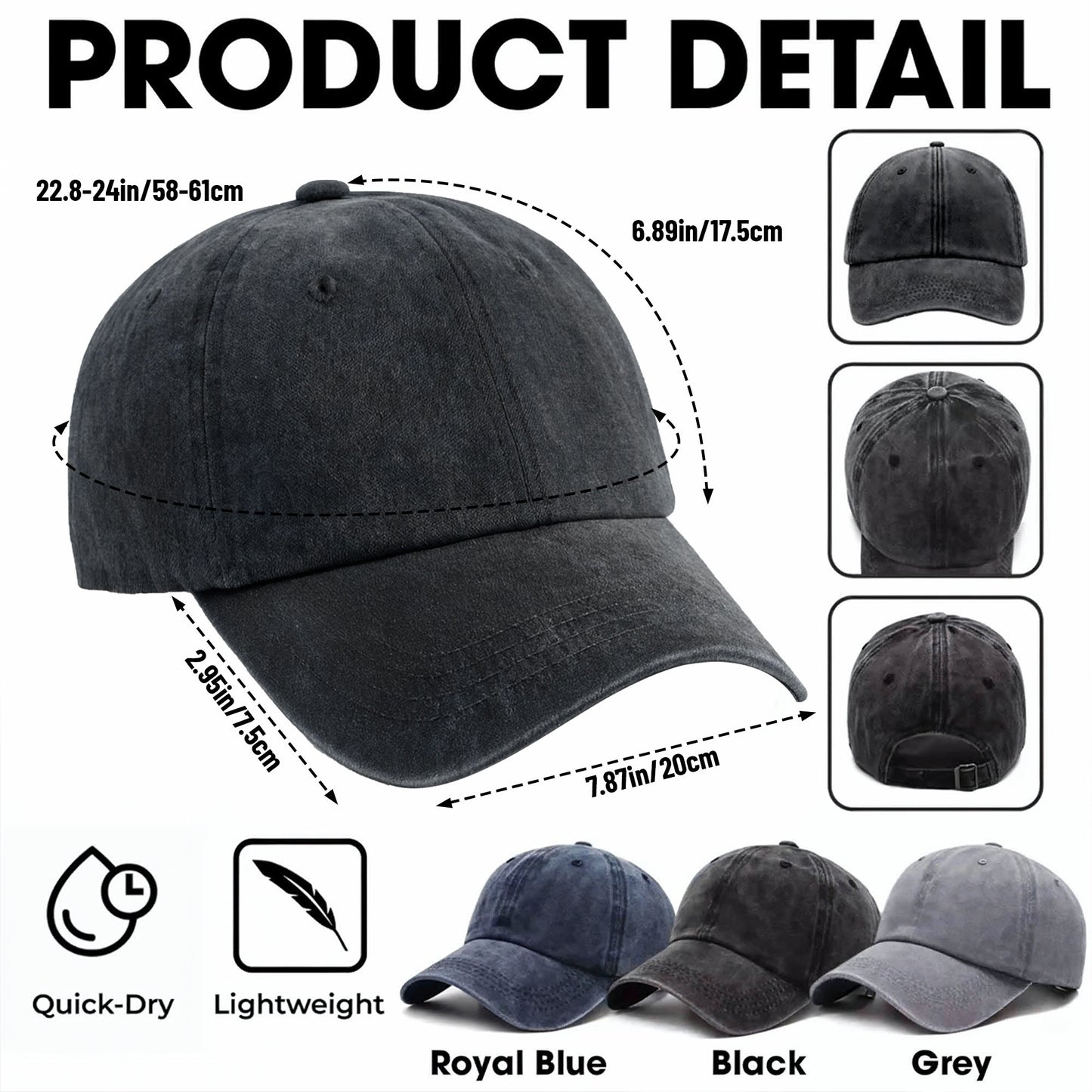 My Favorite People Call Me Papa Cap - Personalized Custom Washed Denim Cap - GRP044_WDCAP