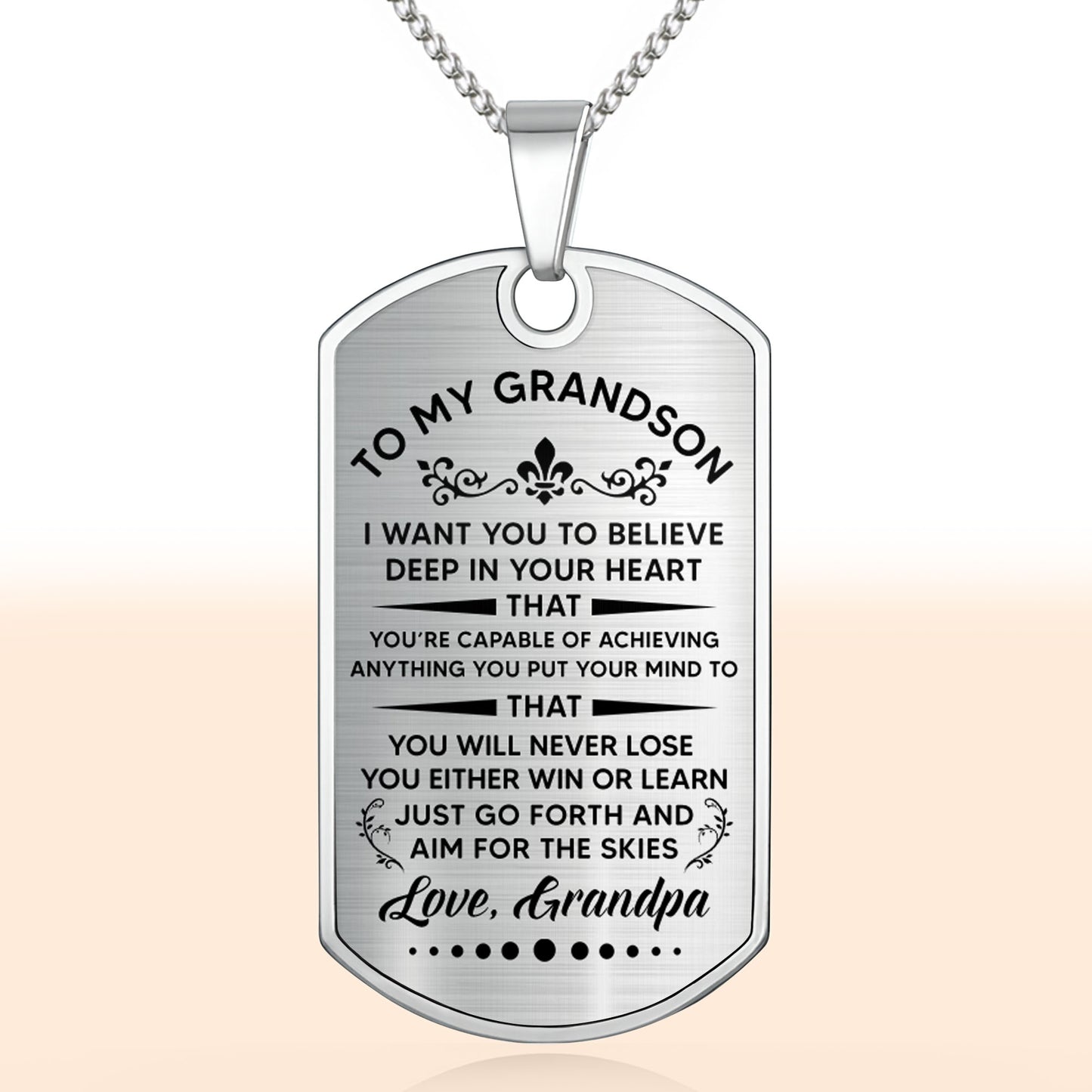 To My Grandson, Believe In Your Heart, Aim For The Skies