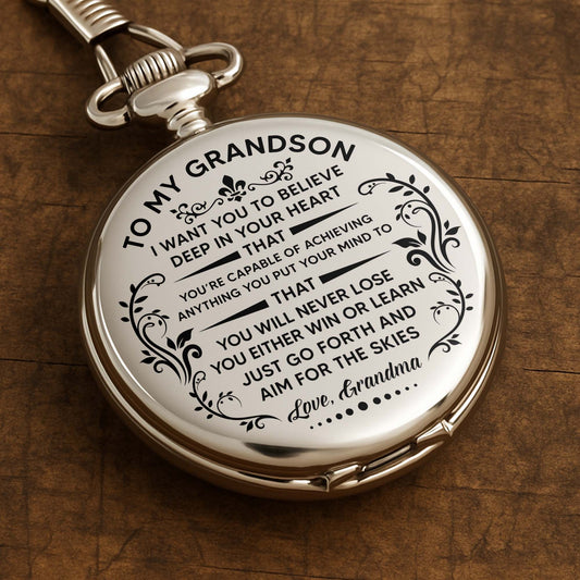 To My Grandson, Believe In Yourself With Elegant Flourishes