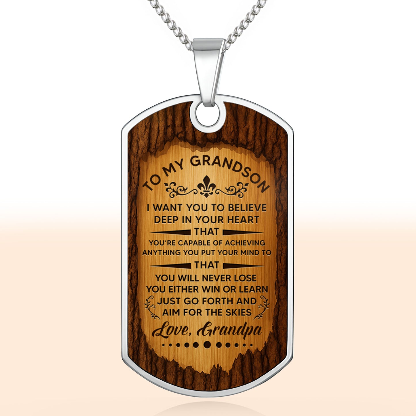 Believe In Your Heart, Aim For The Skies Wood Grain