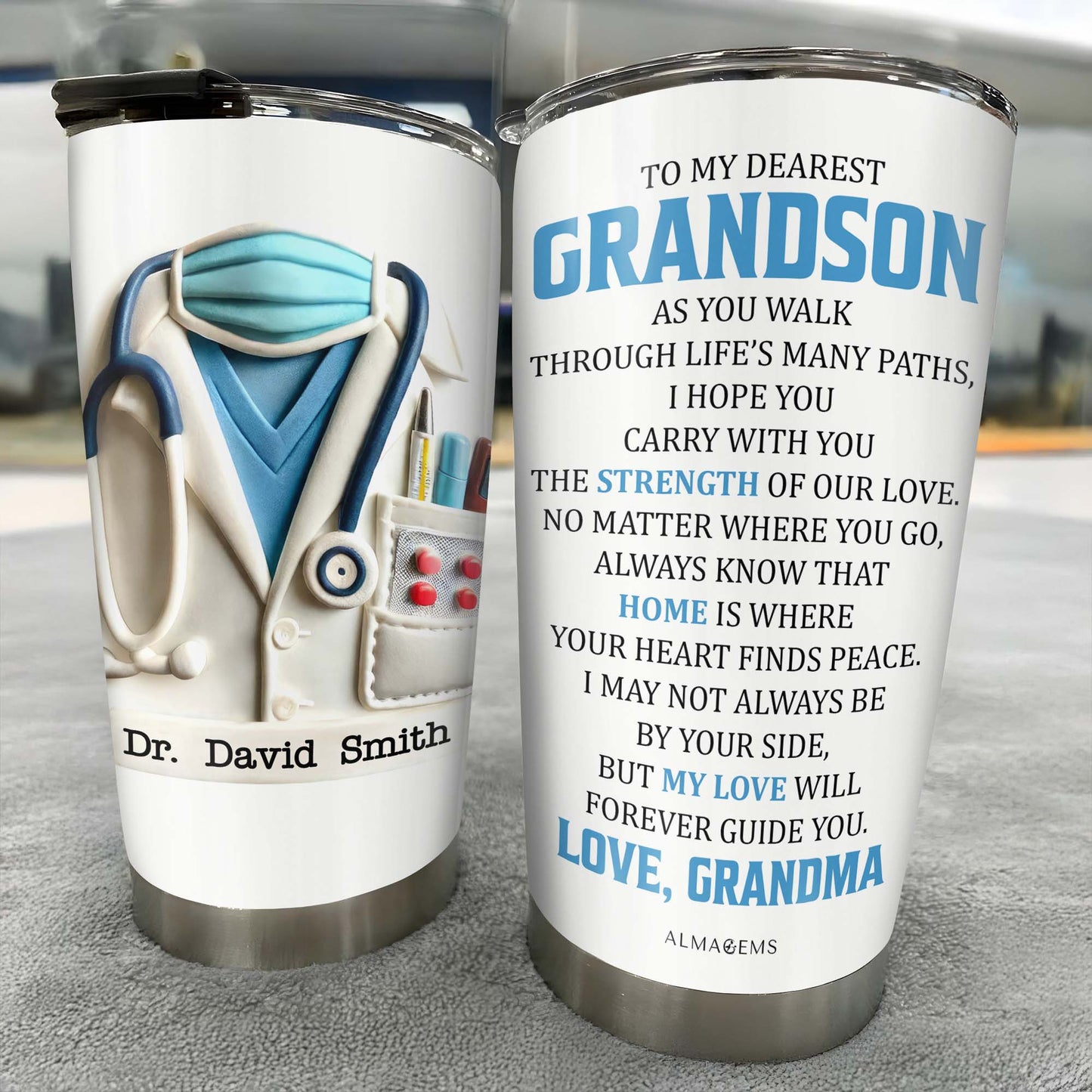 To My Dearest Grandson, As You Walk Through Life's Many Paths, Medical Instrument And Scrubs