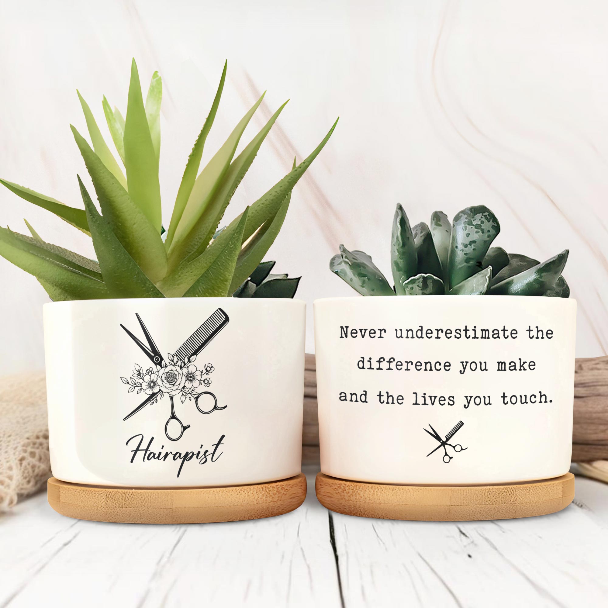 hair in plant pots Hairapist, Personalized Ceramic Plant Pot, Gift For Hair Stylist Lovers –  ALMAGEMS