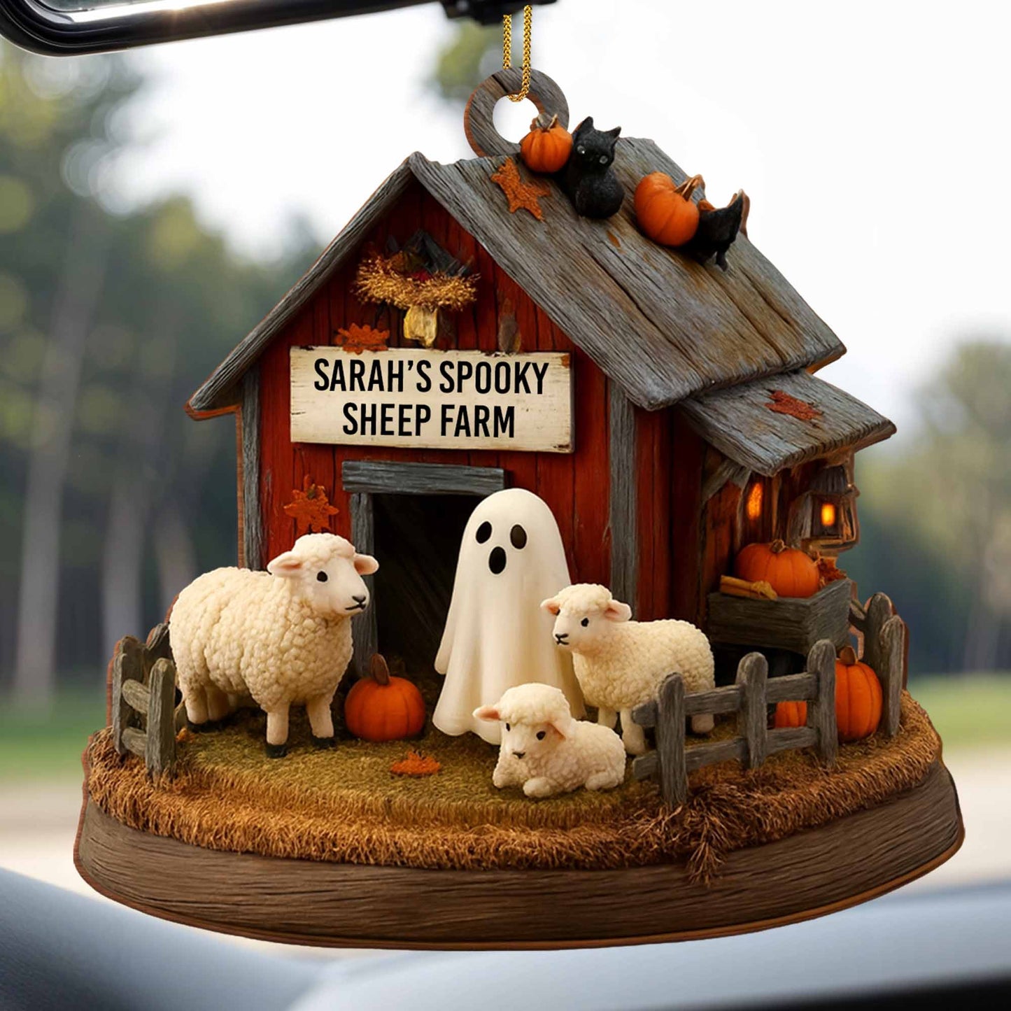 Sarah's Spooky Sheep Farm, Ghost And Pumpkins
