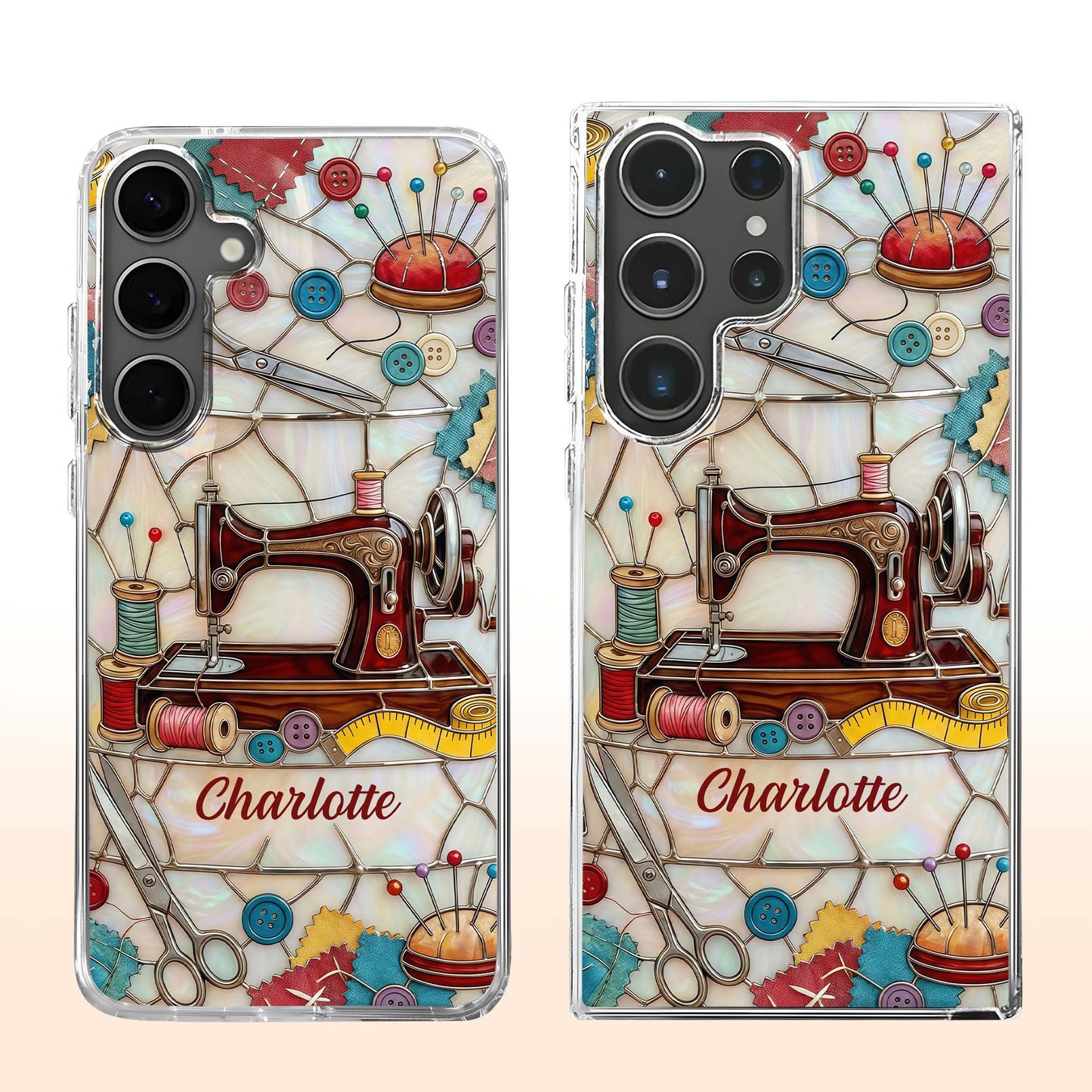 A Life Stitched With Love, Sewing Machine And Tailor Tools Design