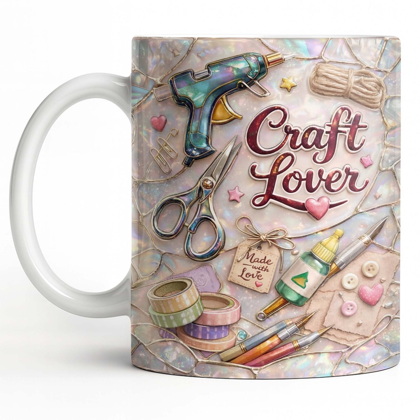 Craft Lover Made With Love Glue Gun And Scissors