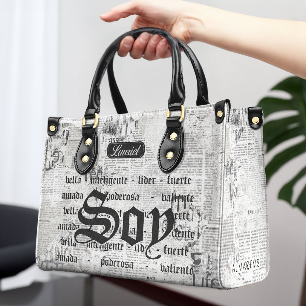 Soy - Personalized Leather Handbag - HG35
