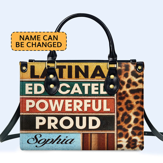 Proud Latina - Personalized Leather Handbag - HG54