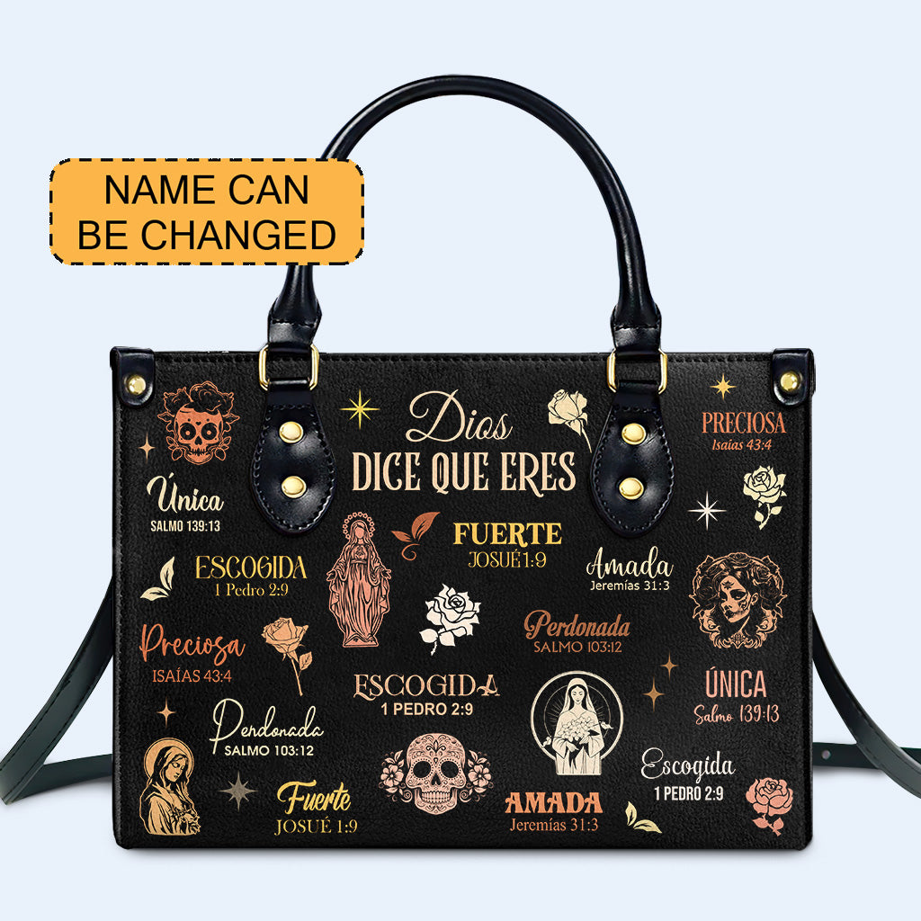 Dieu dit que tu es - Sac à main en cuir personnalisé - HG65