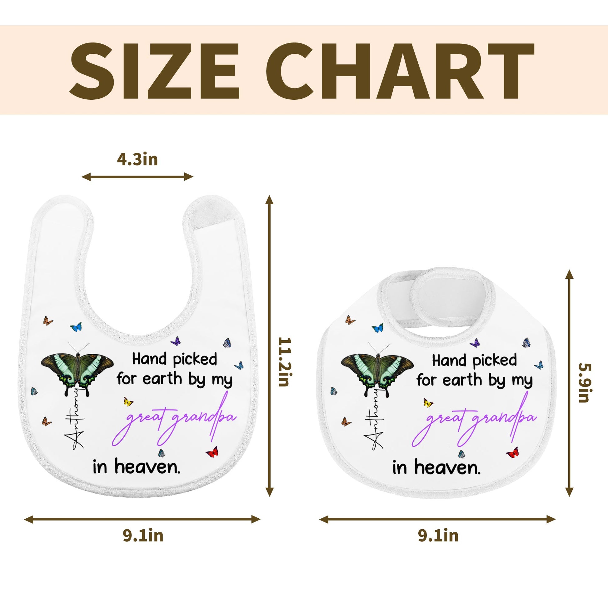 Hand Picked for Earth By My Great Grandpa in Heaven, Butterflies