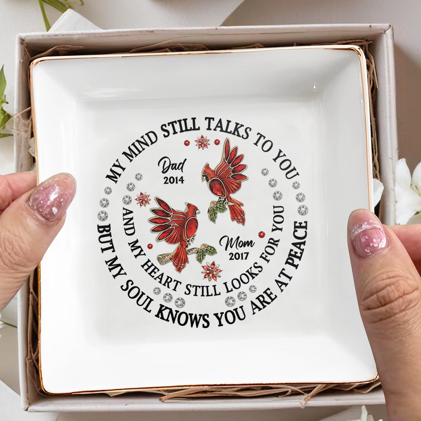 My Mind Still Talks To You Cardinal And Flowers Design