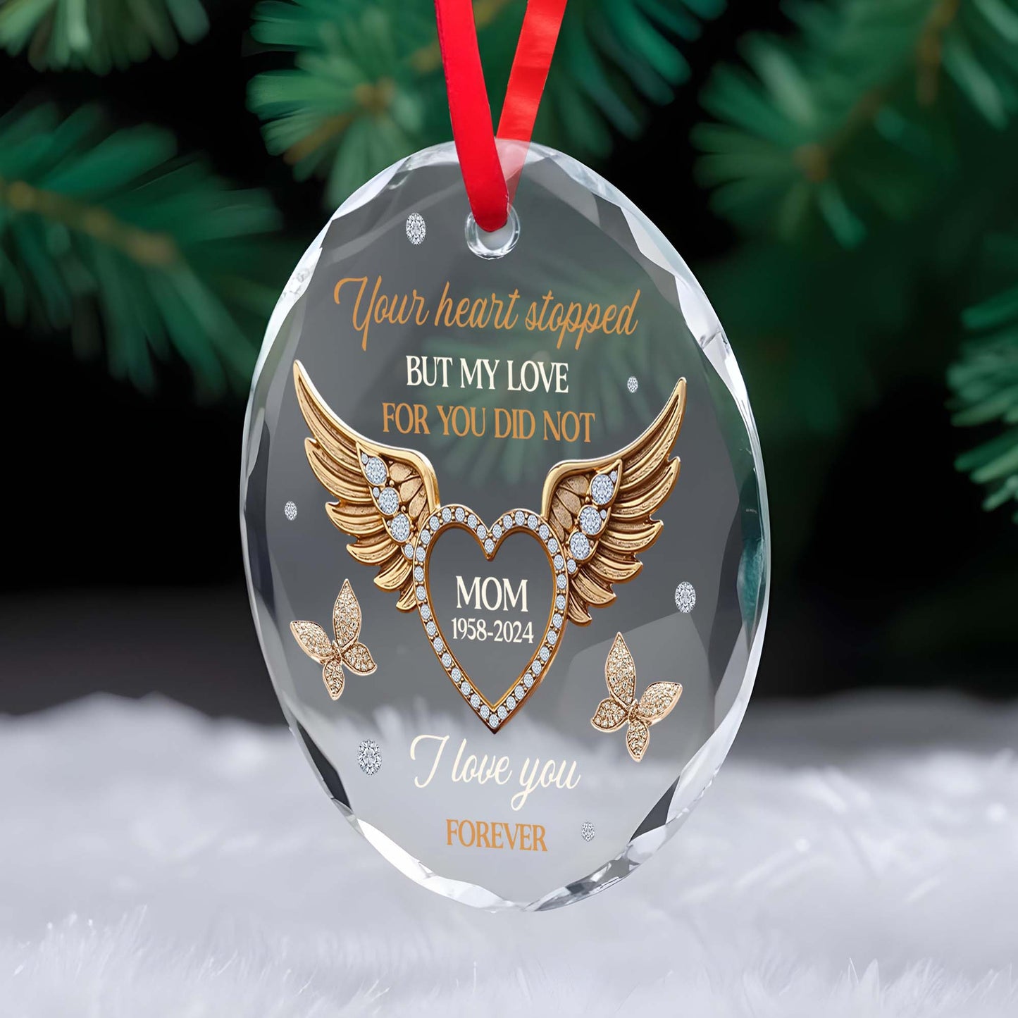 Love Forever Heart And Wings Memorial Tribute