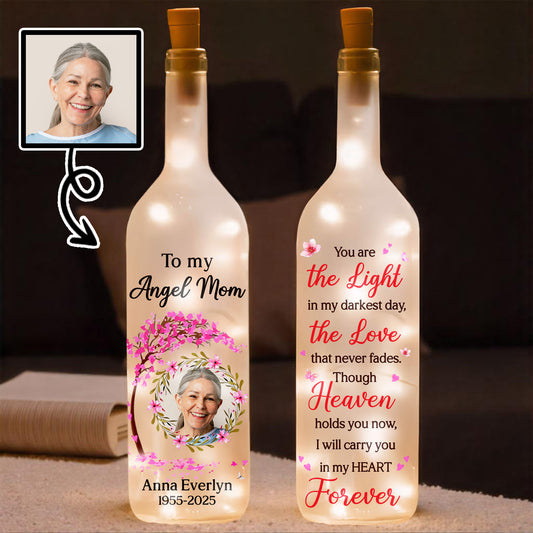 To My Angel Mom, You Are The Light In My Darkest Day, Flowers And Butterflies