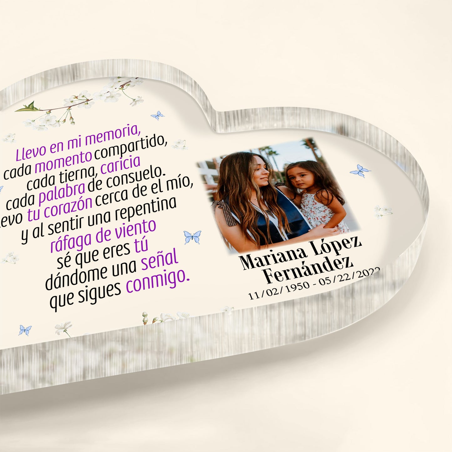 Llevo En Mi Memoria, Cada Momento Compartido, Flowers and Butterflies