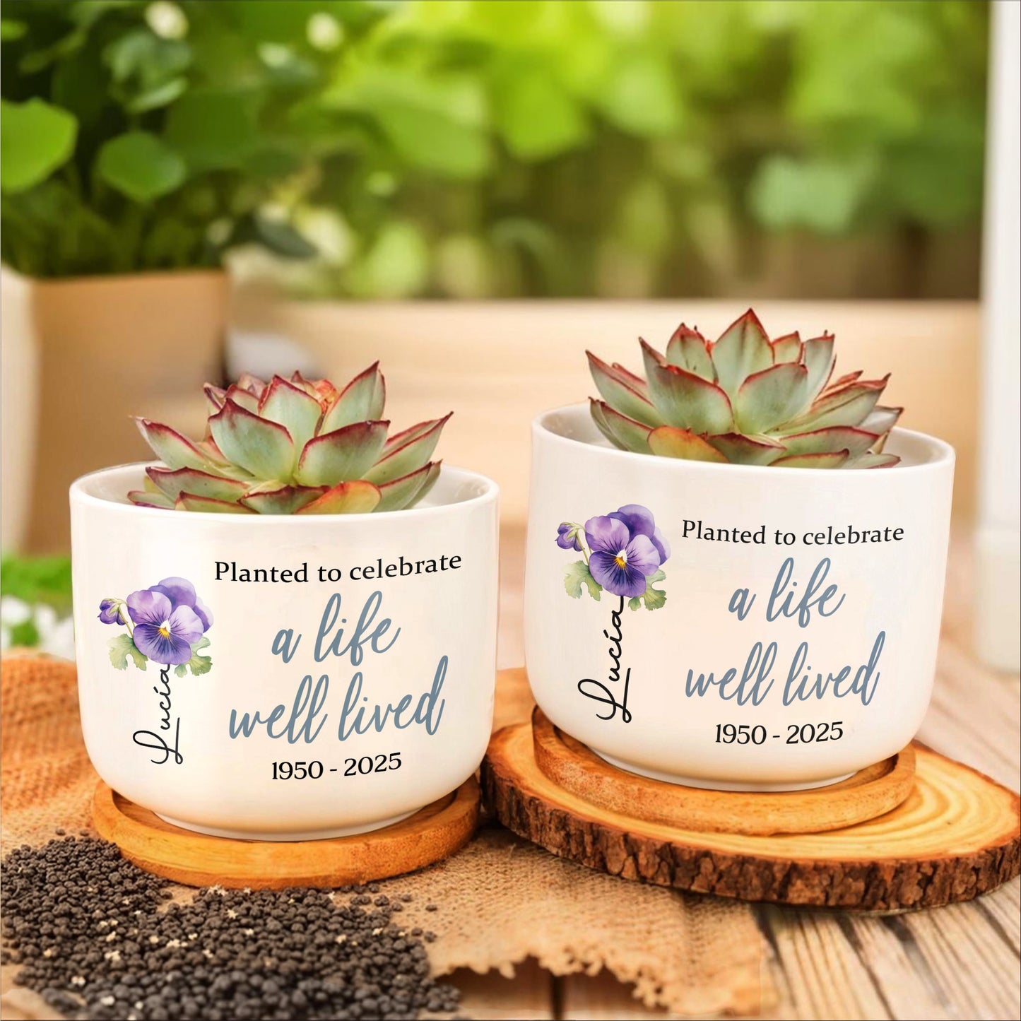 Planted To Celebrate A Life Well Lived, Pansy Flowers