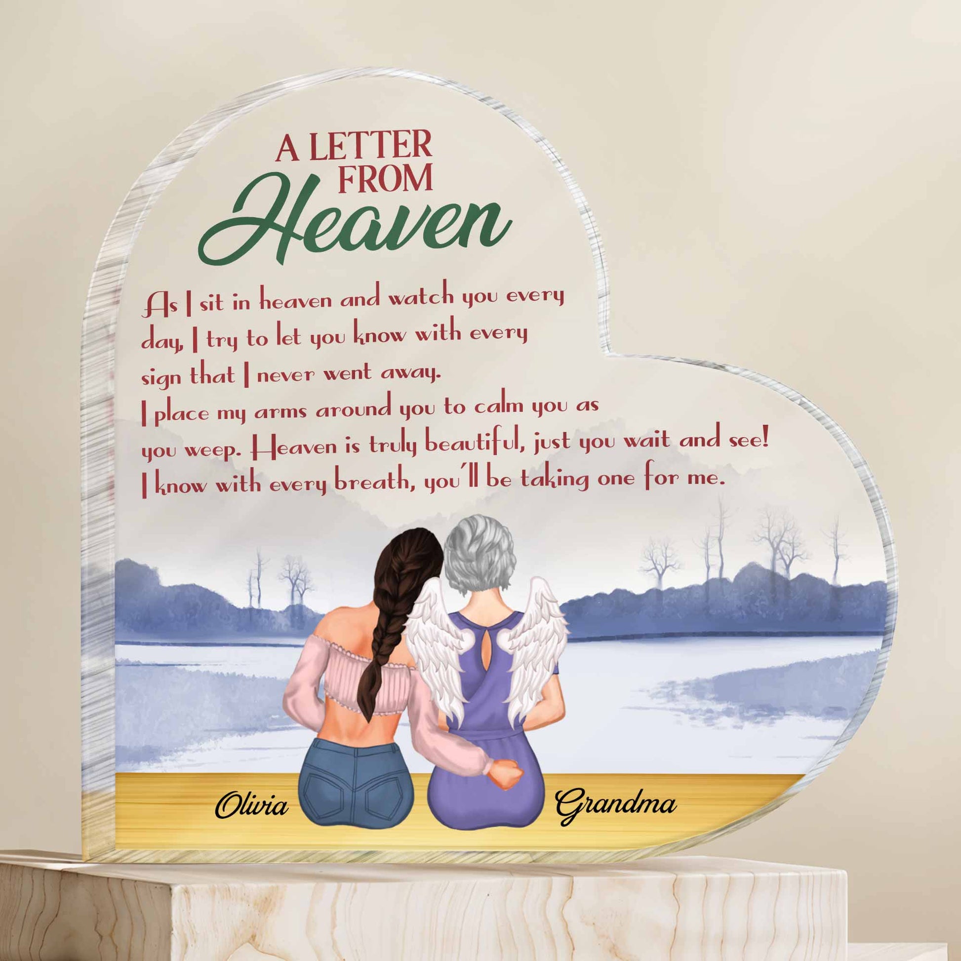 A Letter From Heaven, Angel Wings And Sitting Figures