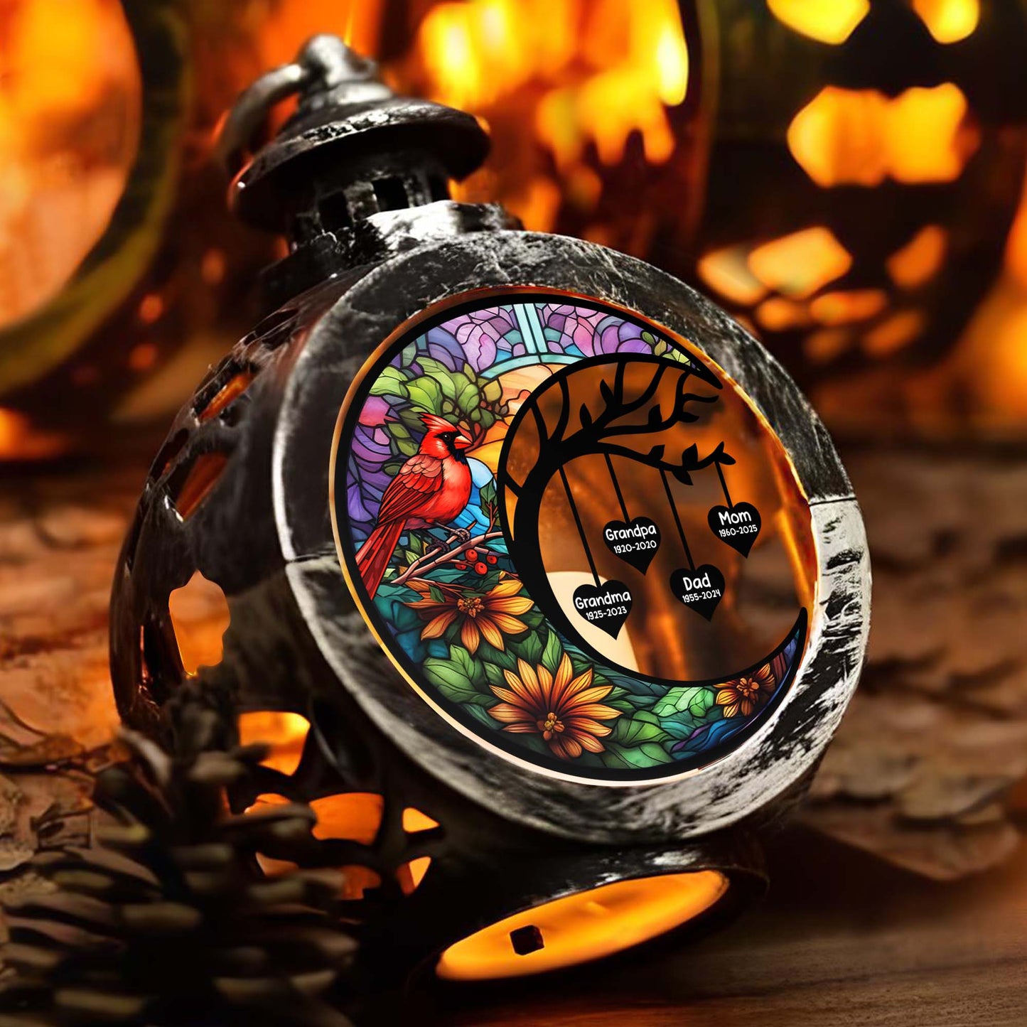 Create A Personalized Message, Cardinal And Flowers