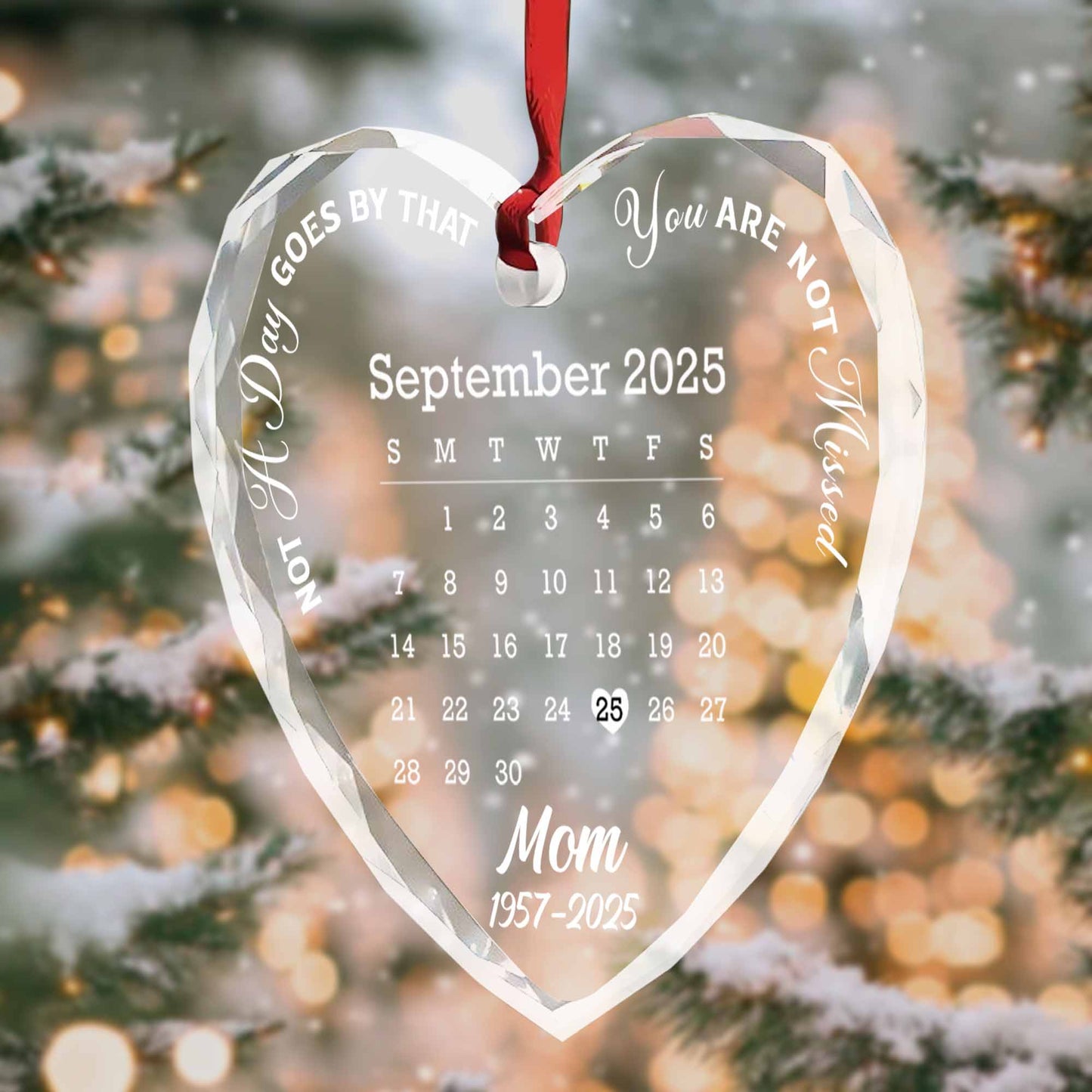 Not A Day Goes By That You Are Not Missed, Heart Calendar Design