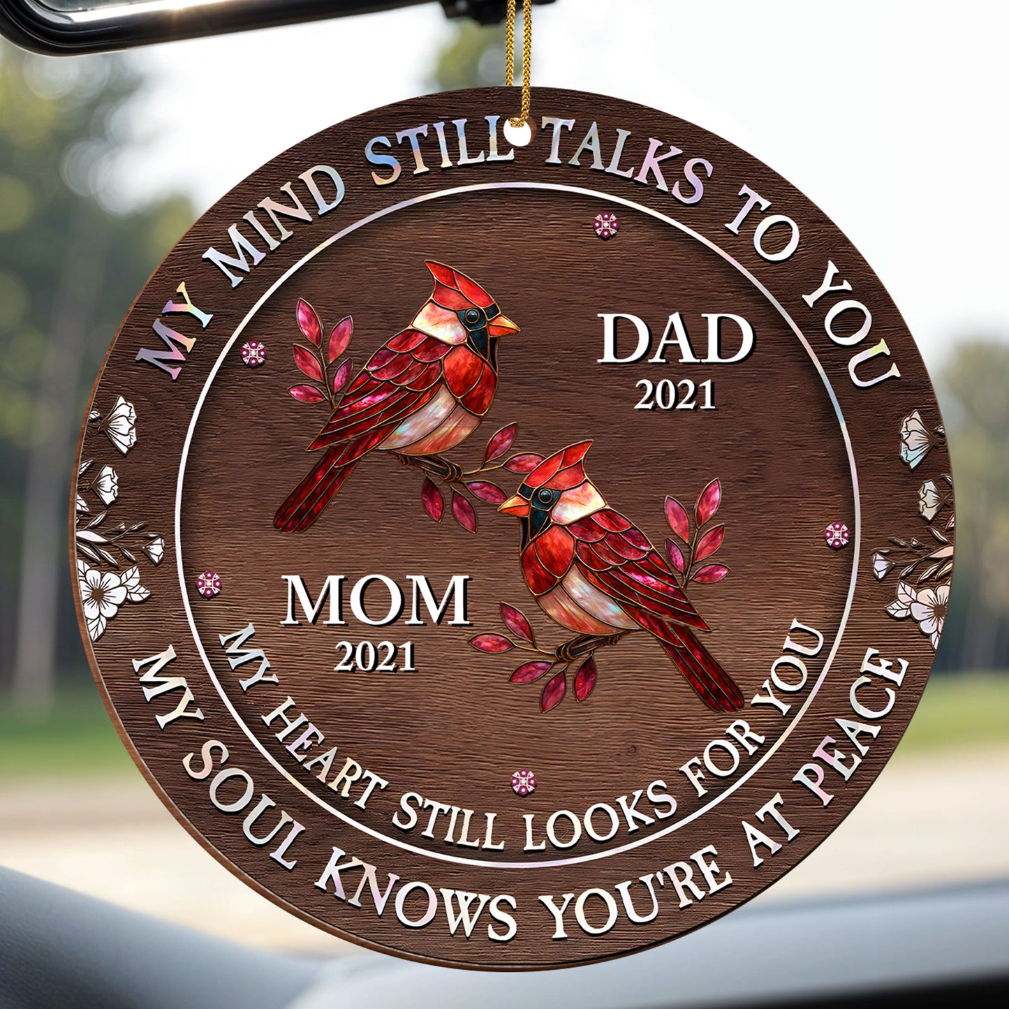 My Mind Still Talks To You With Cardinals And Flowers