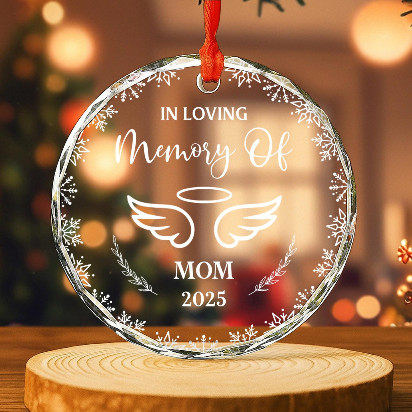 In Loving Memory Of With Wings And Floral Elements