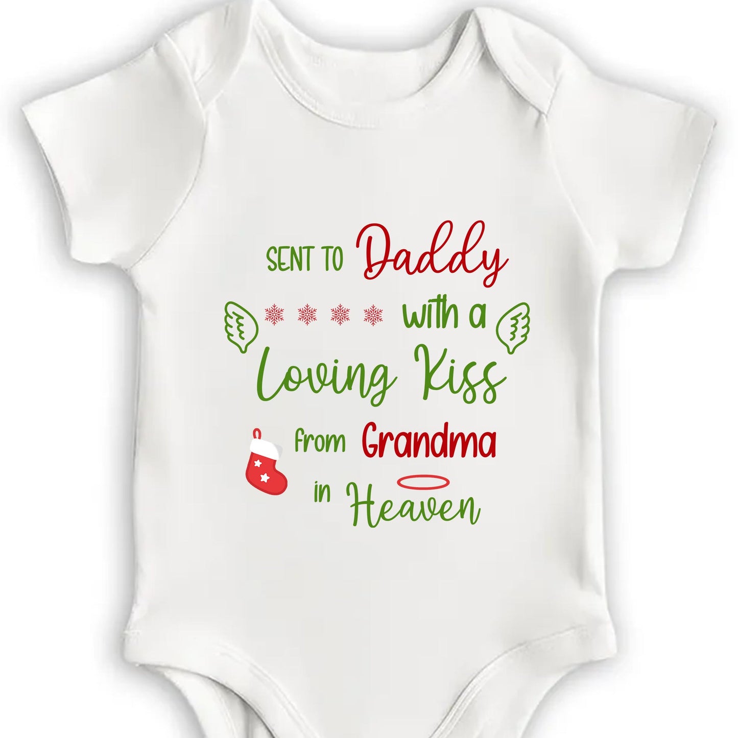 Loving Kiss From Grandma in Heaven Baby Onesie