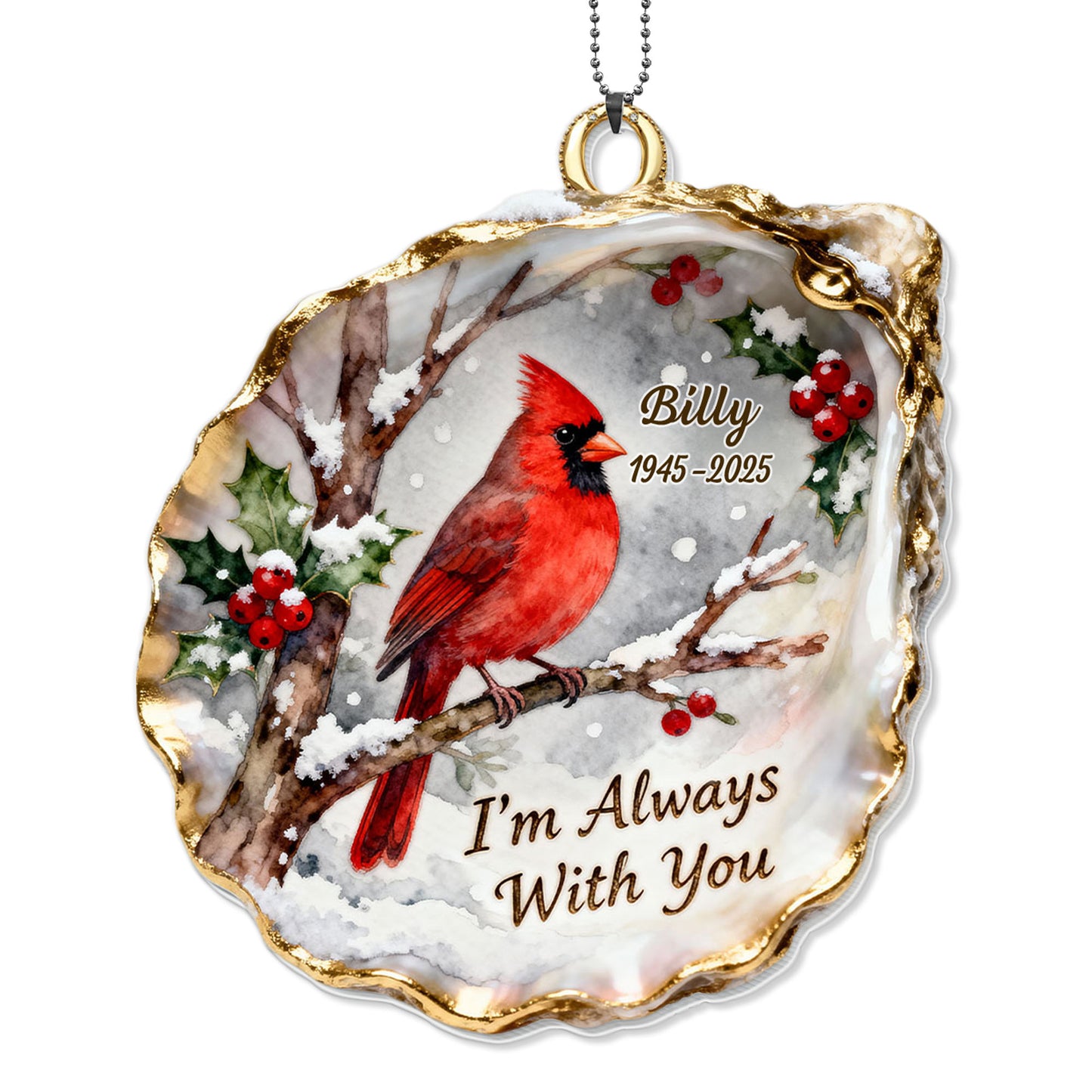 I'm Always With You, Cardinal and Berries Ornament