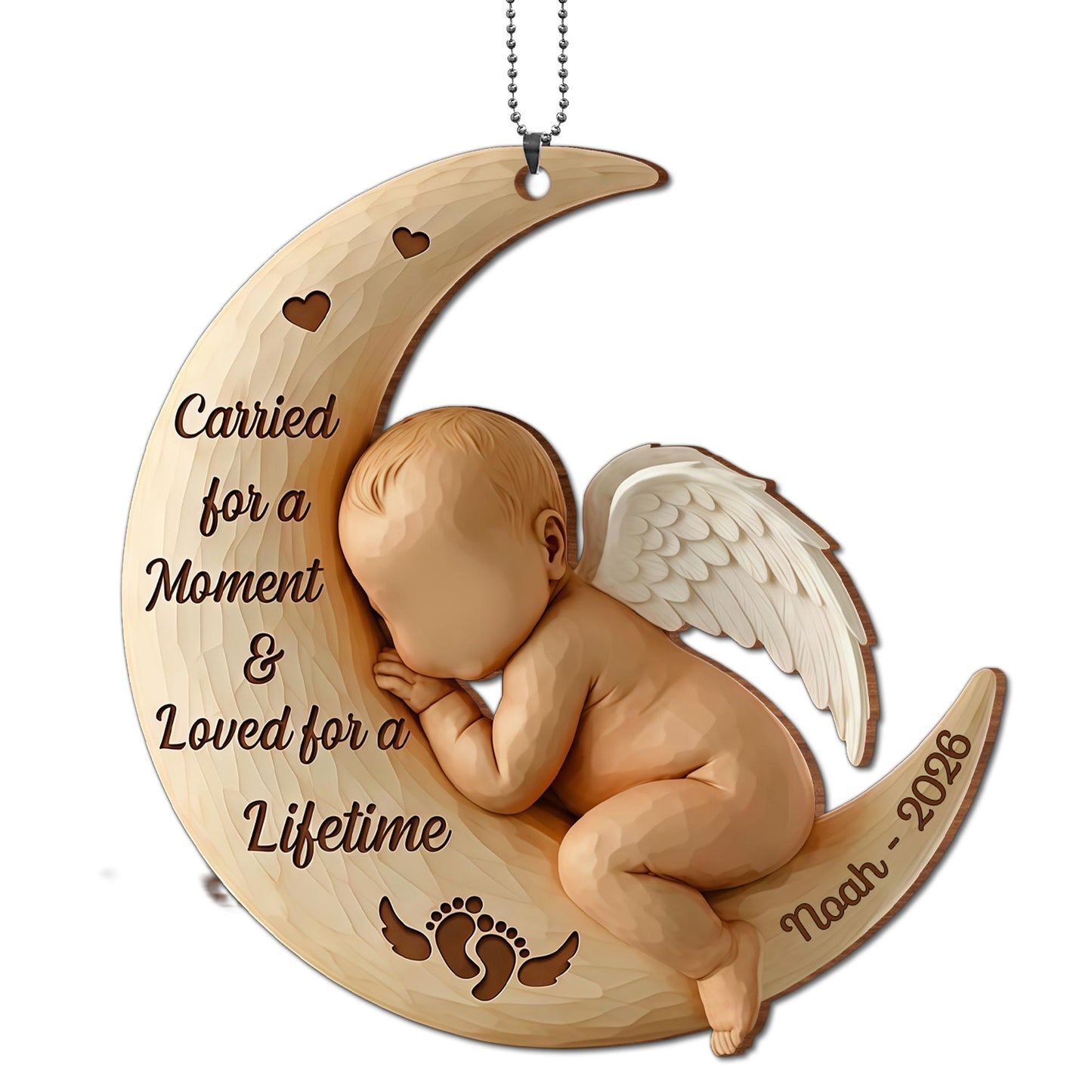 Carried For A Moment & Loved For A Lifetime Moon Angel Baby