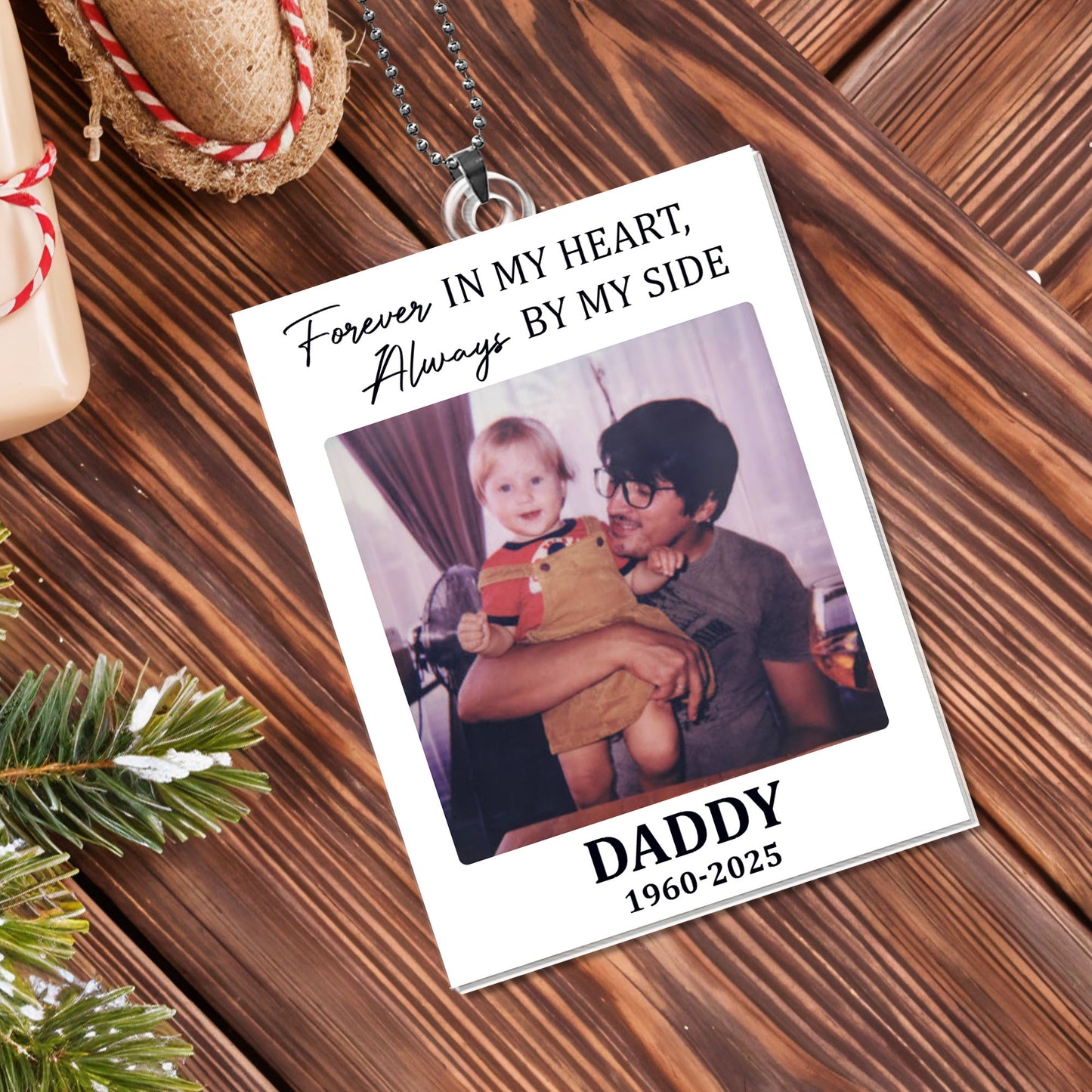 Forever In My Heart Always By My Side Photo Ornament