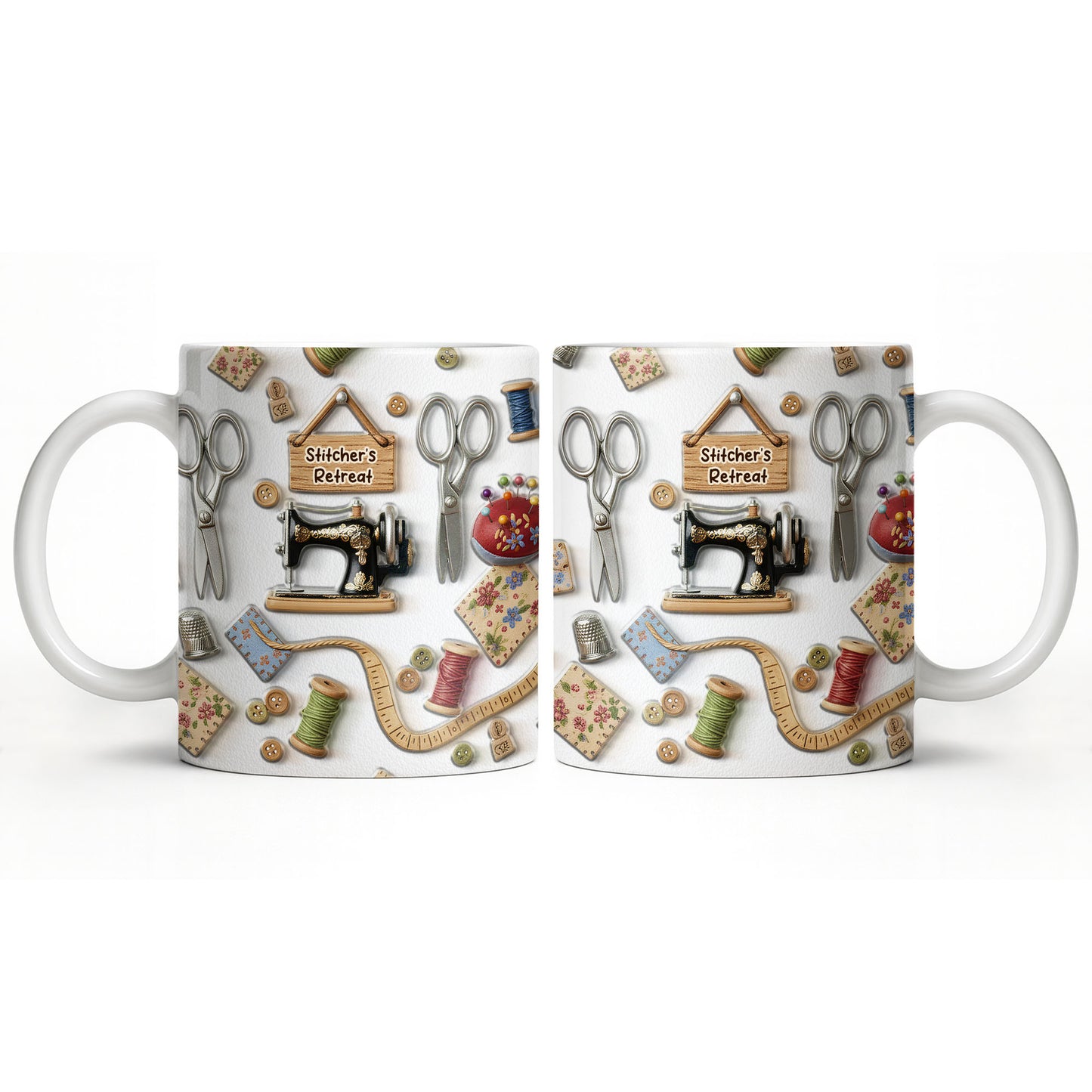 Stitcher's Retreat Sewing Essentials Coffee Mug