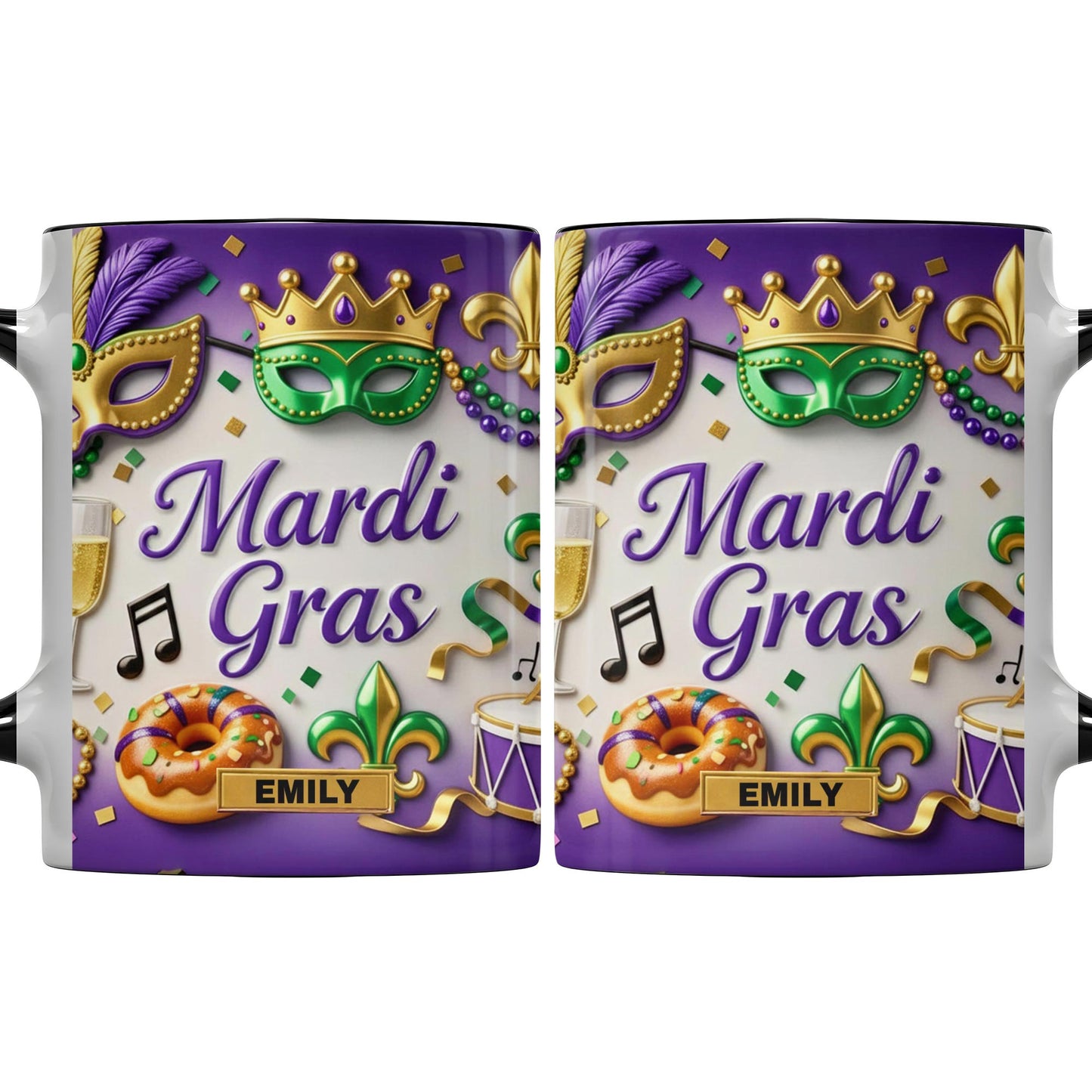 Mardi Gras Celebration With Masks And Beads