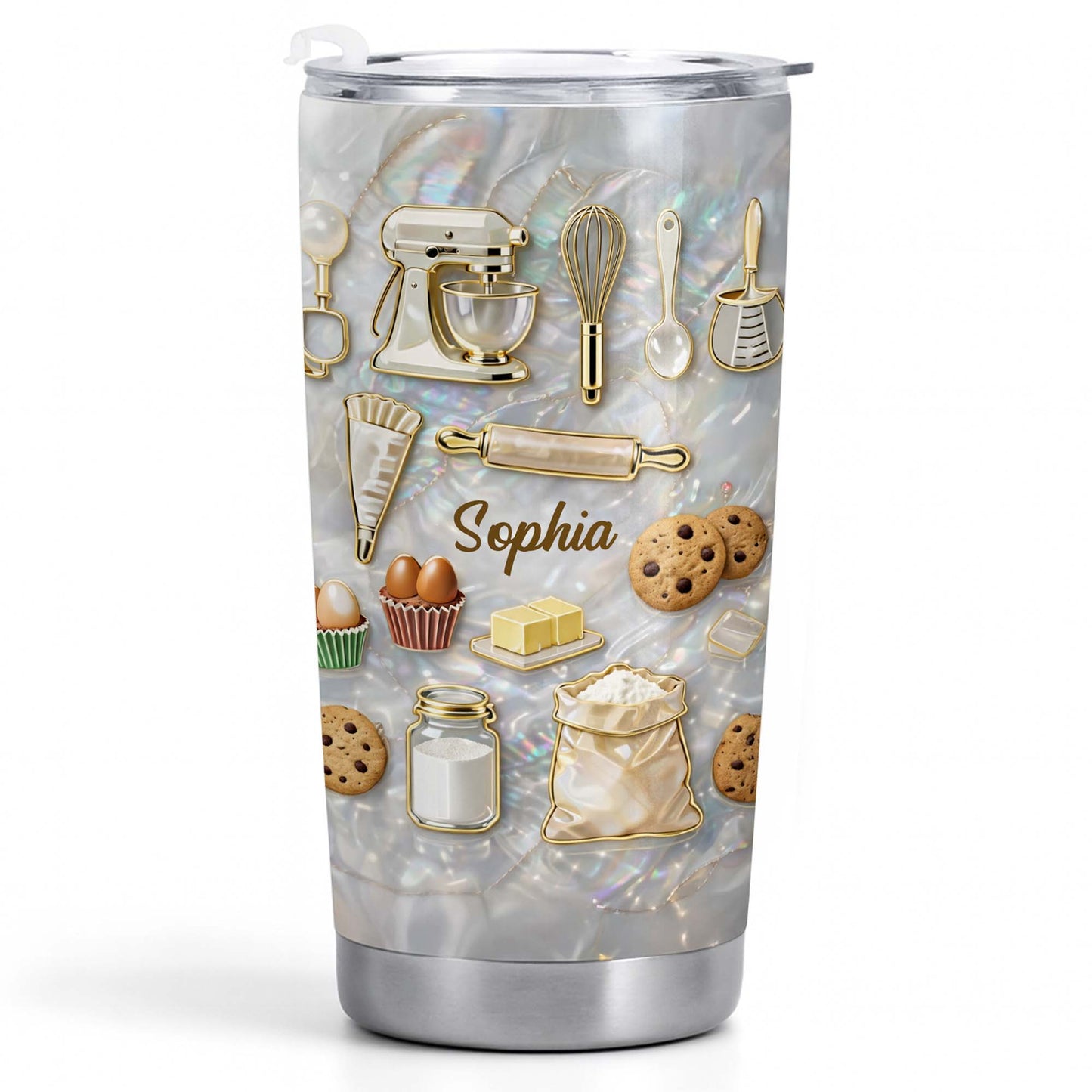 Baking With Love And Sweet Ingredients Stand Mixer And Cookies