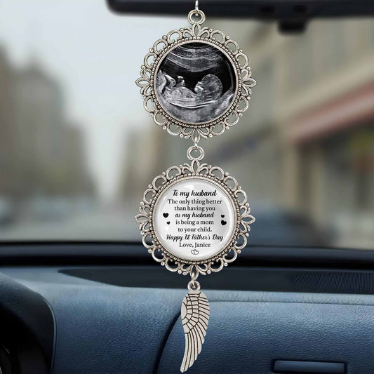 To My Husband, Being A Mom To Your Child, Angel Wing and Pendant Charm