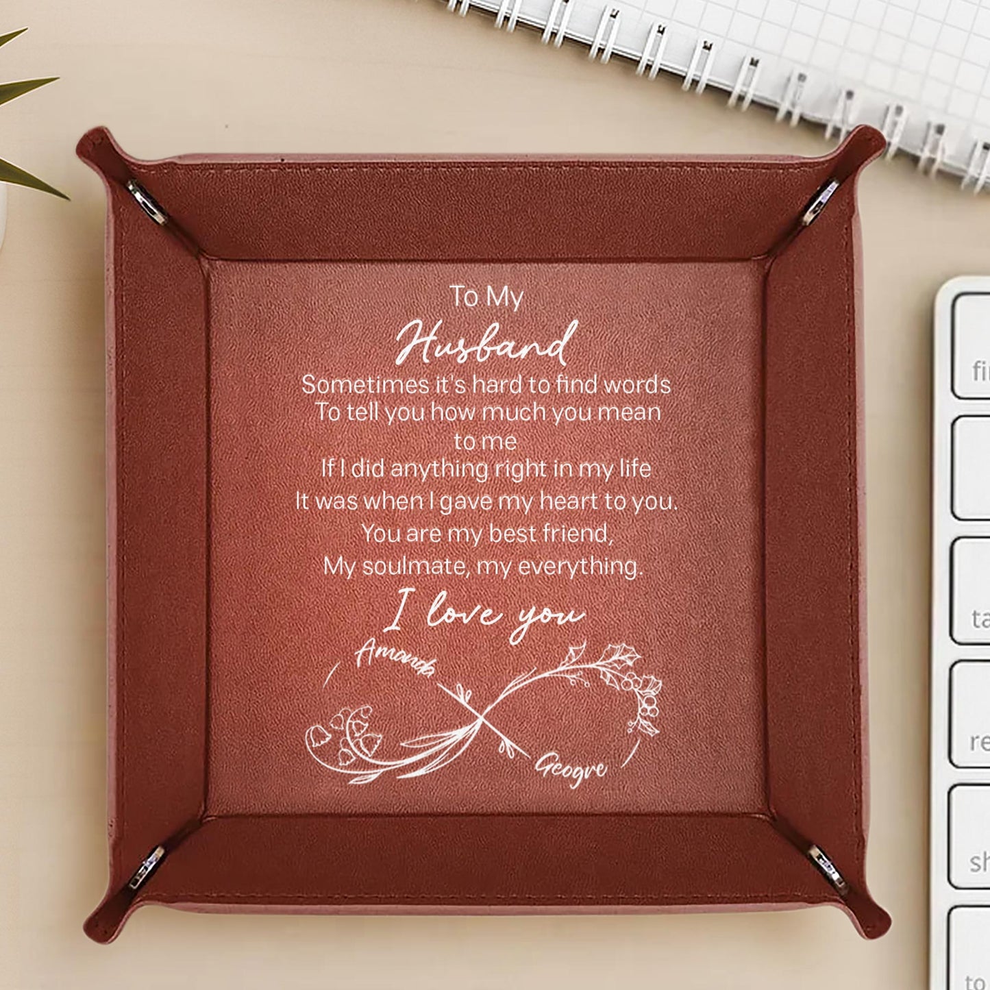 To My Husband, Heart And Roses Expression