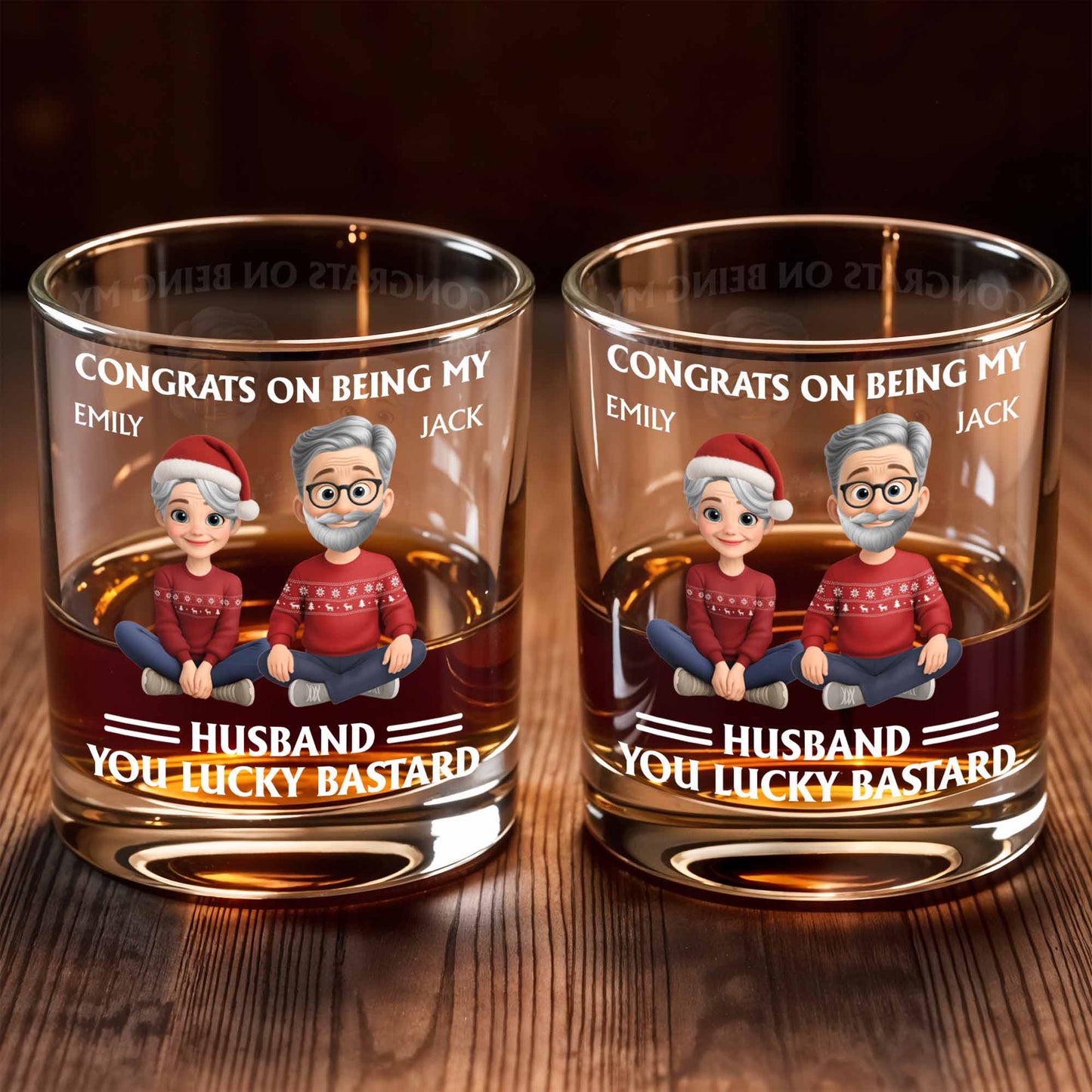 Congrats On Being My Husband, Christmas Hats And Holiday Sweaters Design