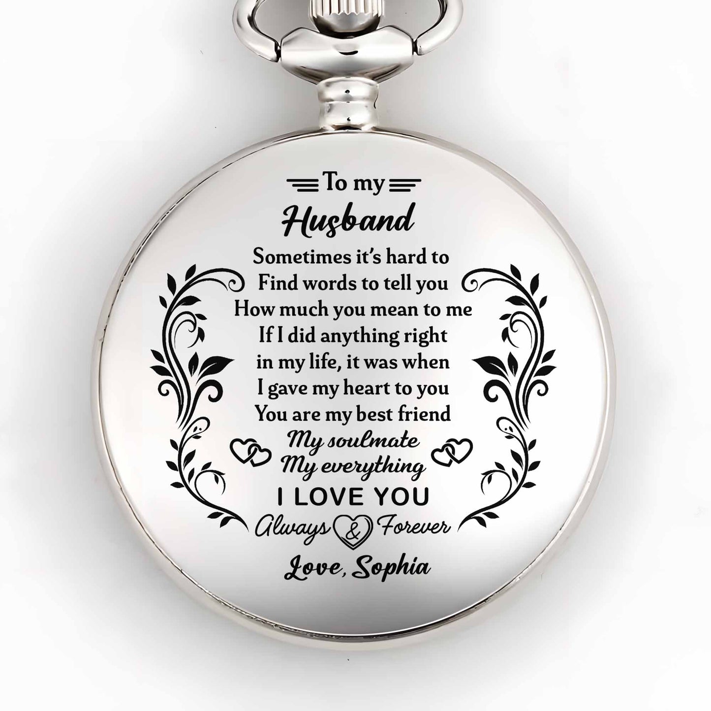 To My Husband, My Soulmate, My Everything With Floral Design