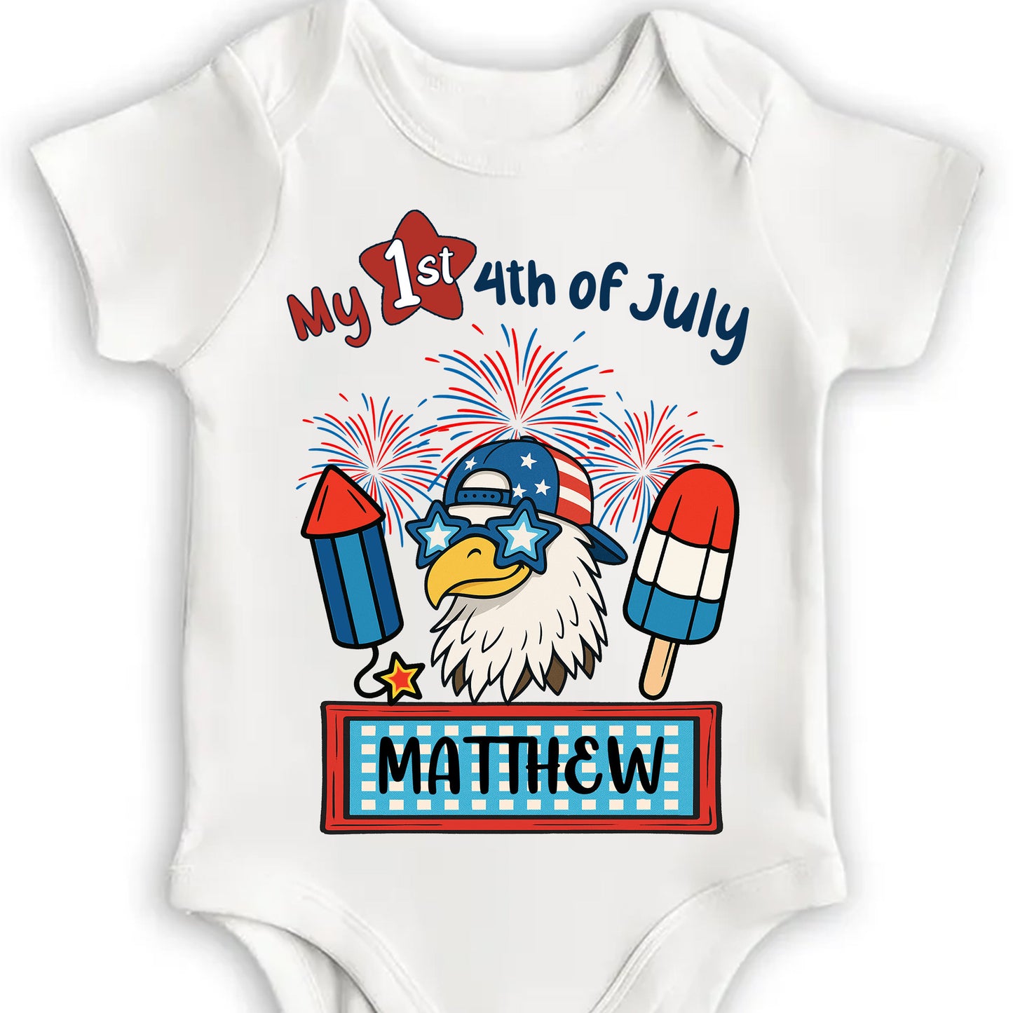 My 1st 4th of July Eagle And Fireworks