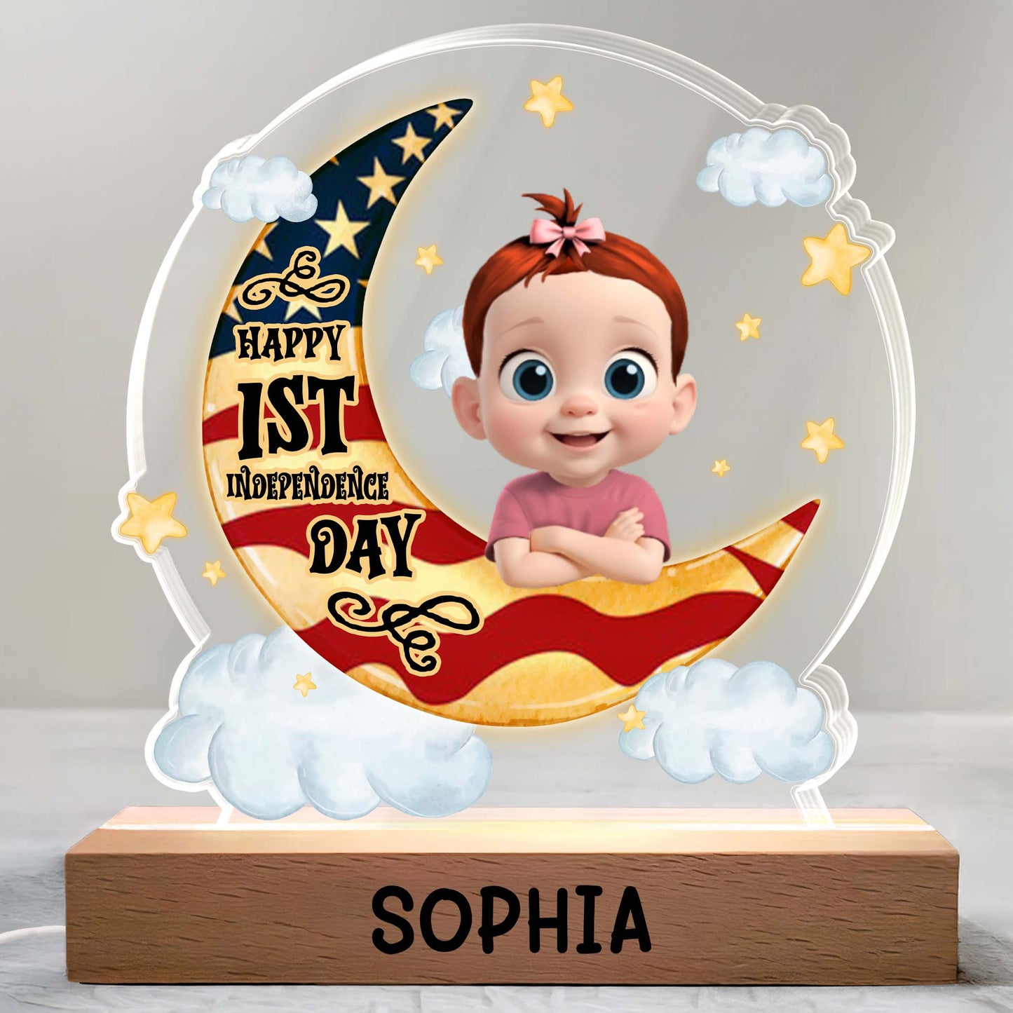 Happy 1st Independence Day, Baby On Moon