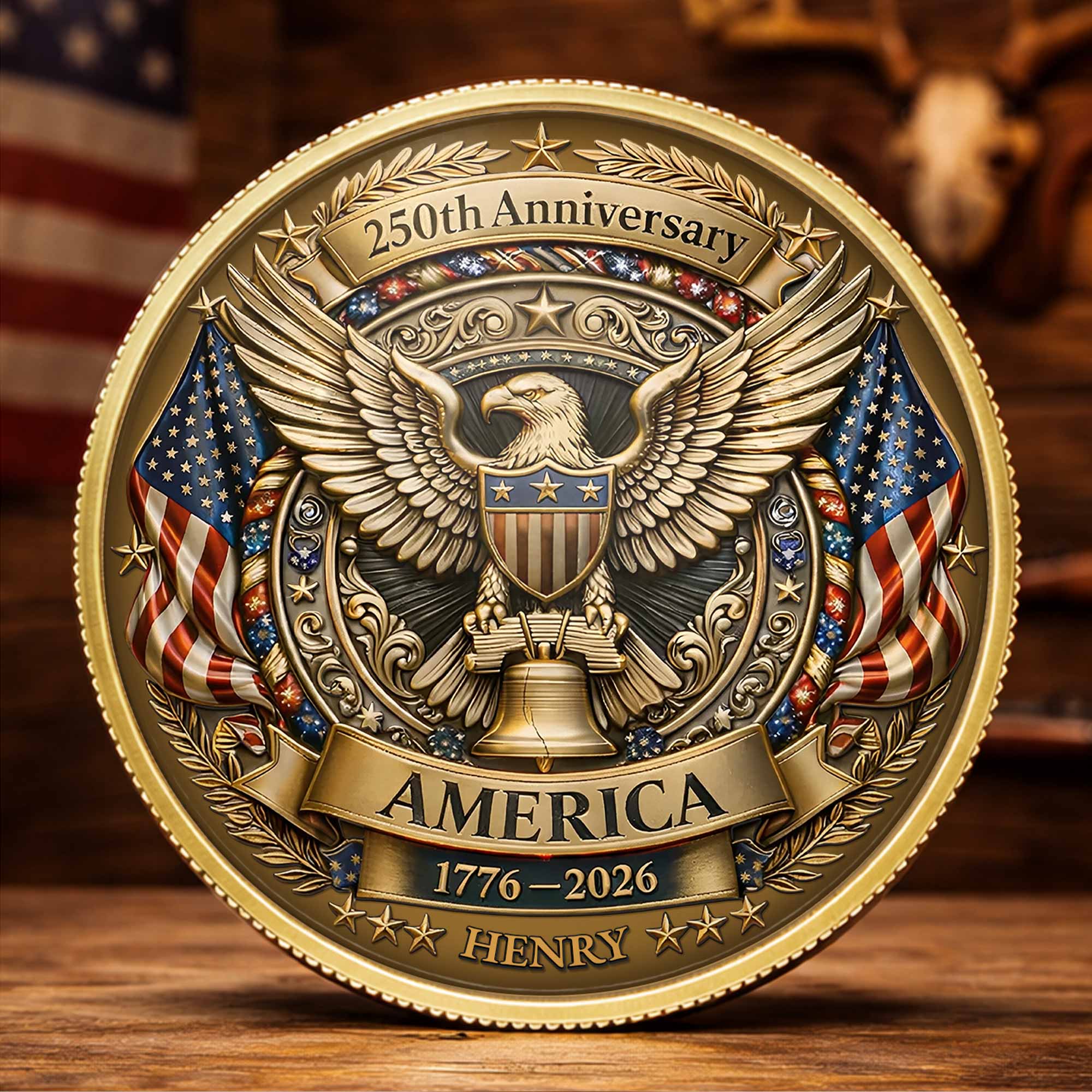 250th Anniversary America Custom Commemorative Coin Gift For Patriots 