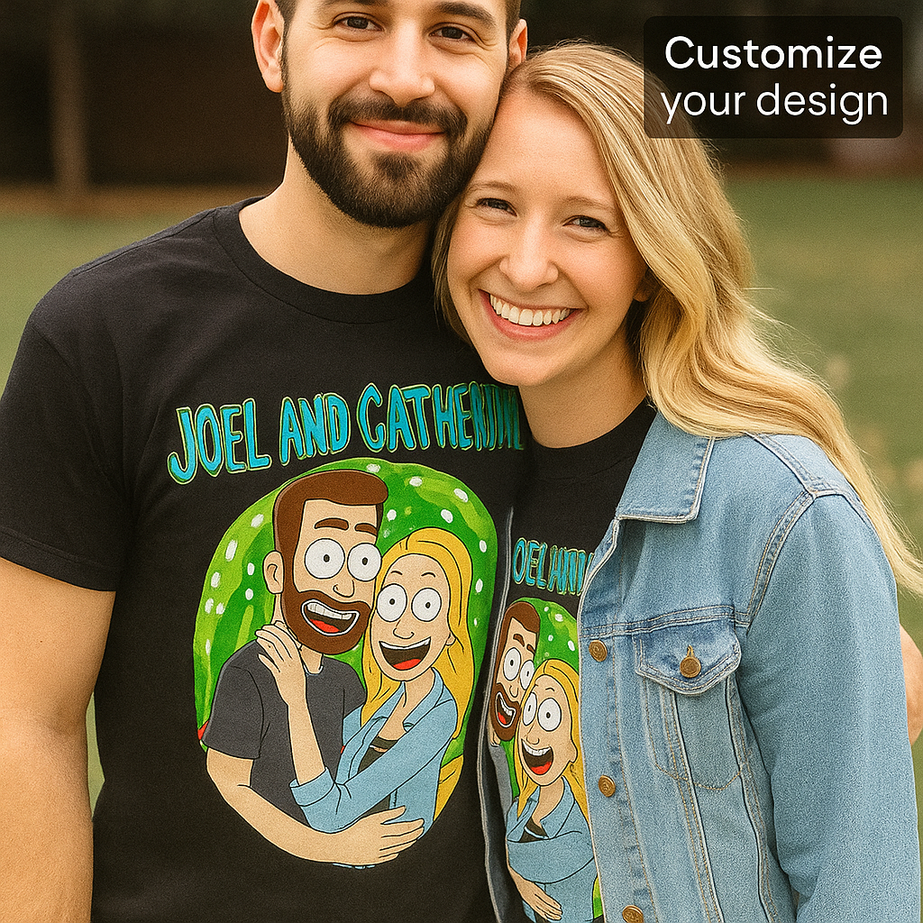 Capture Special Moments, Cartoon Couple Design - Personalized Custom Unisex T-shirt, Hoodie - CPL395_BBAS