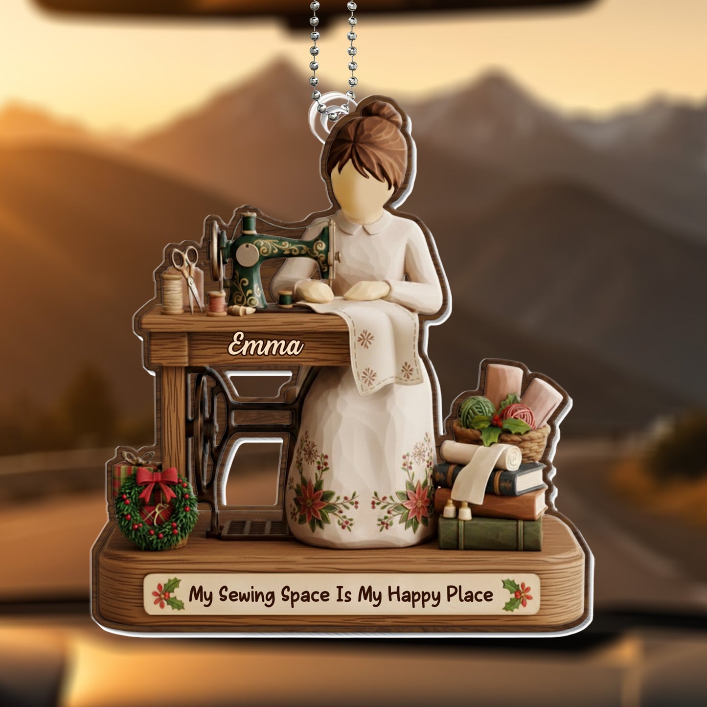 My Sewing Space Is My Happy Place, Sewing Machine And Fabrics