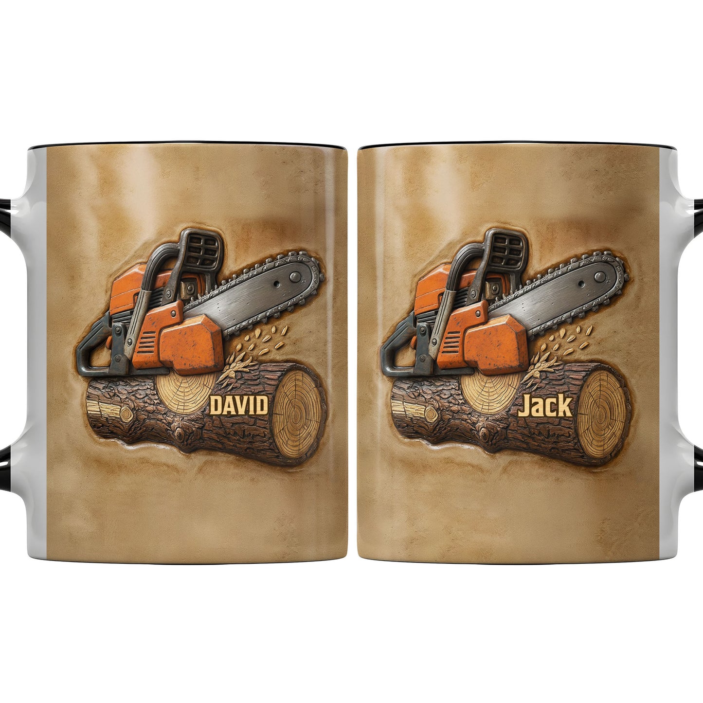 Custom Chainsaw And Log Design
