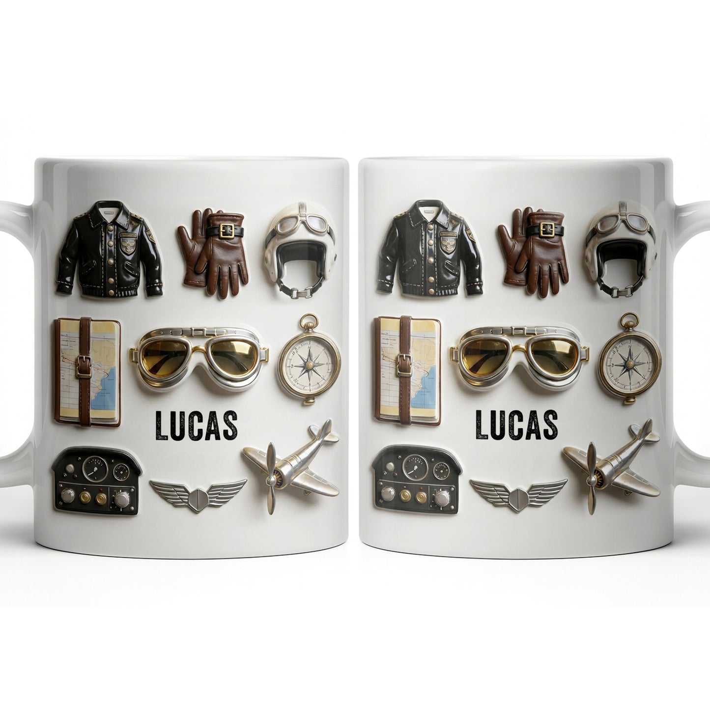 Adventure Awaits, Customize With Icons Of Travel And Aviation