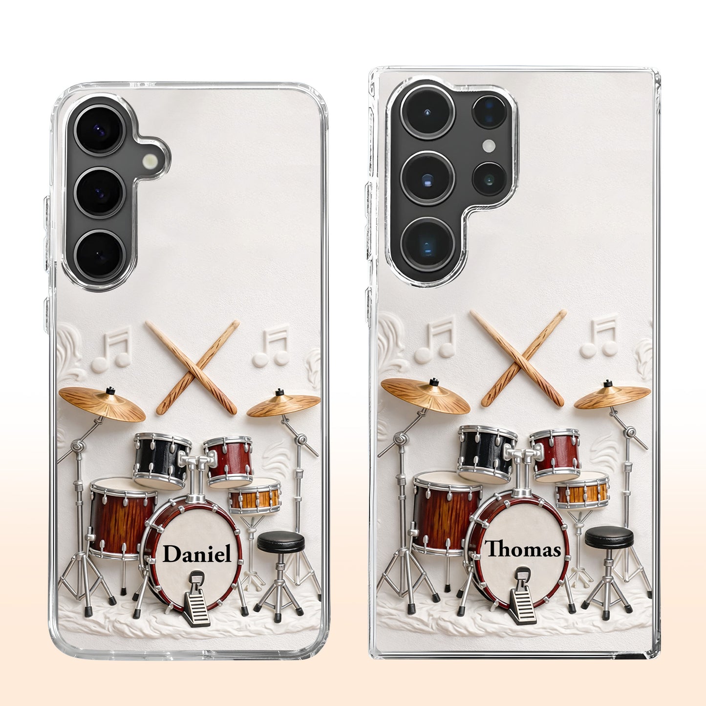 A Passion For Rhythm With 3D Drum Kit And Musical Notes